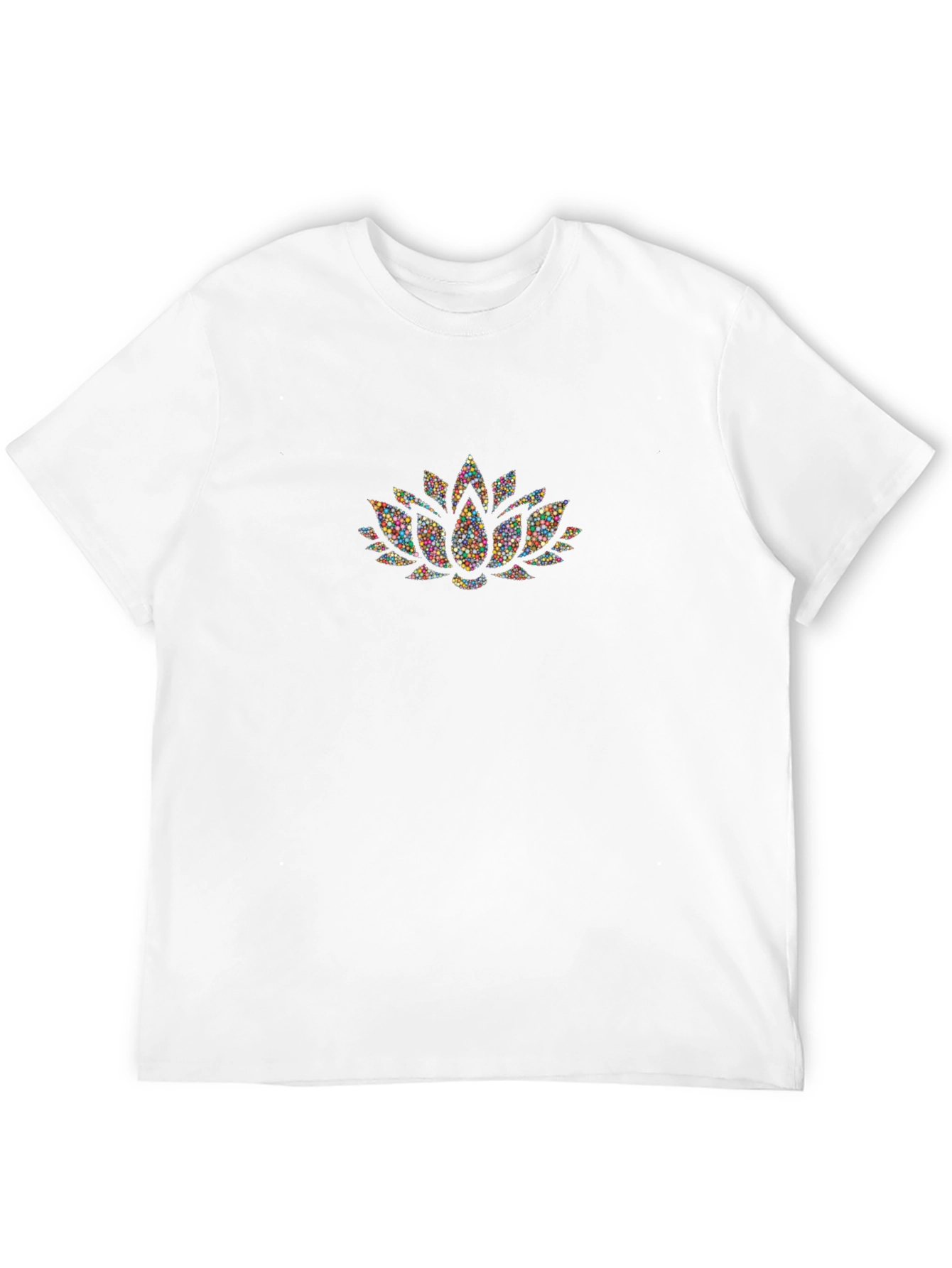 Lotus Flower Graphic Black T-Shirt