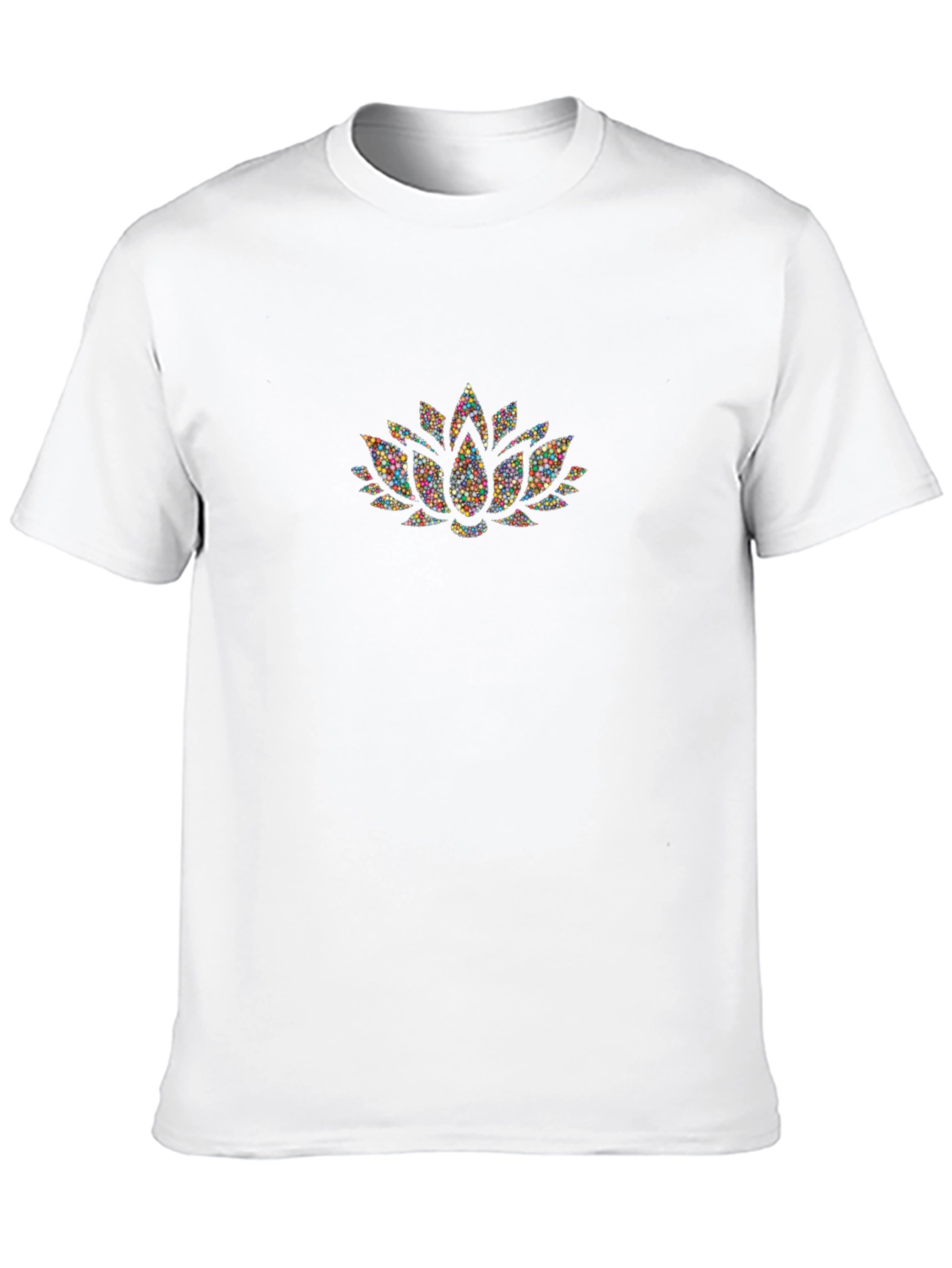 Lotus Flower Graphic Black T-Shirt