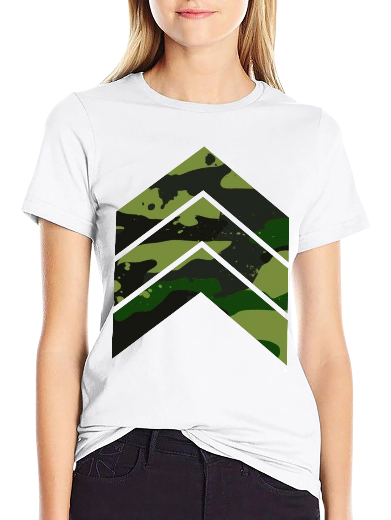 Camo Chevron Graphic Tee - Modern Streetwear