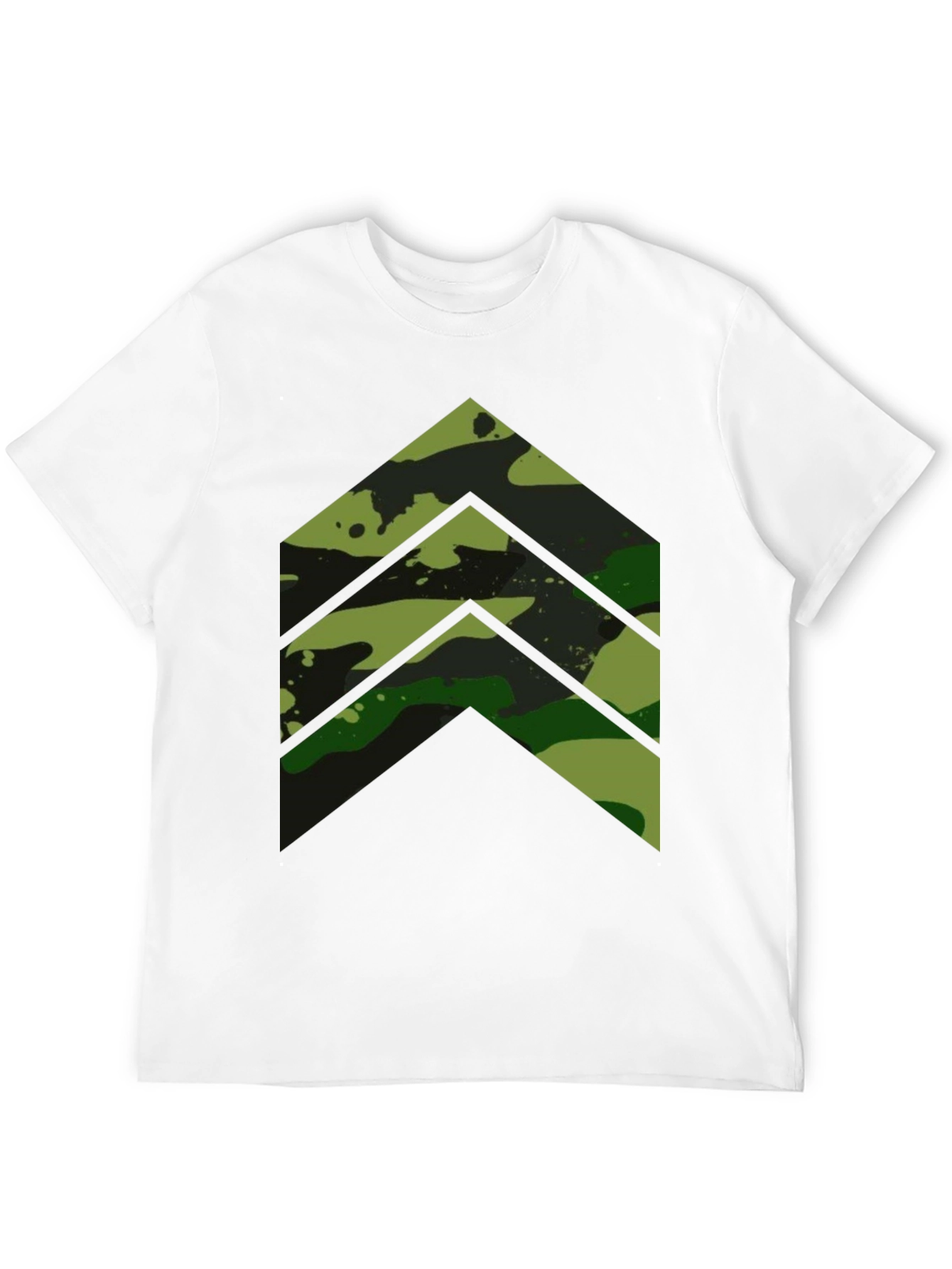 Camo Chevron Graphic Tee - Modern Streetwear