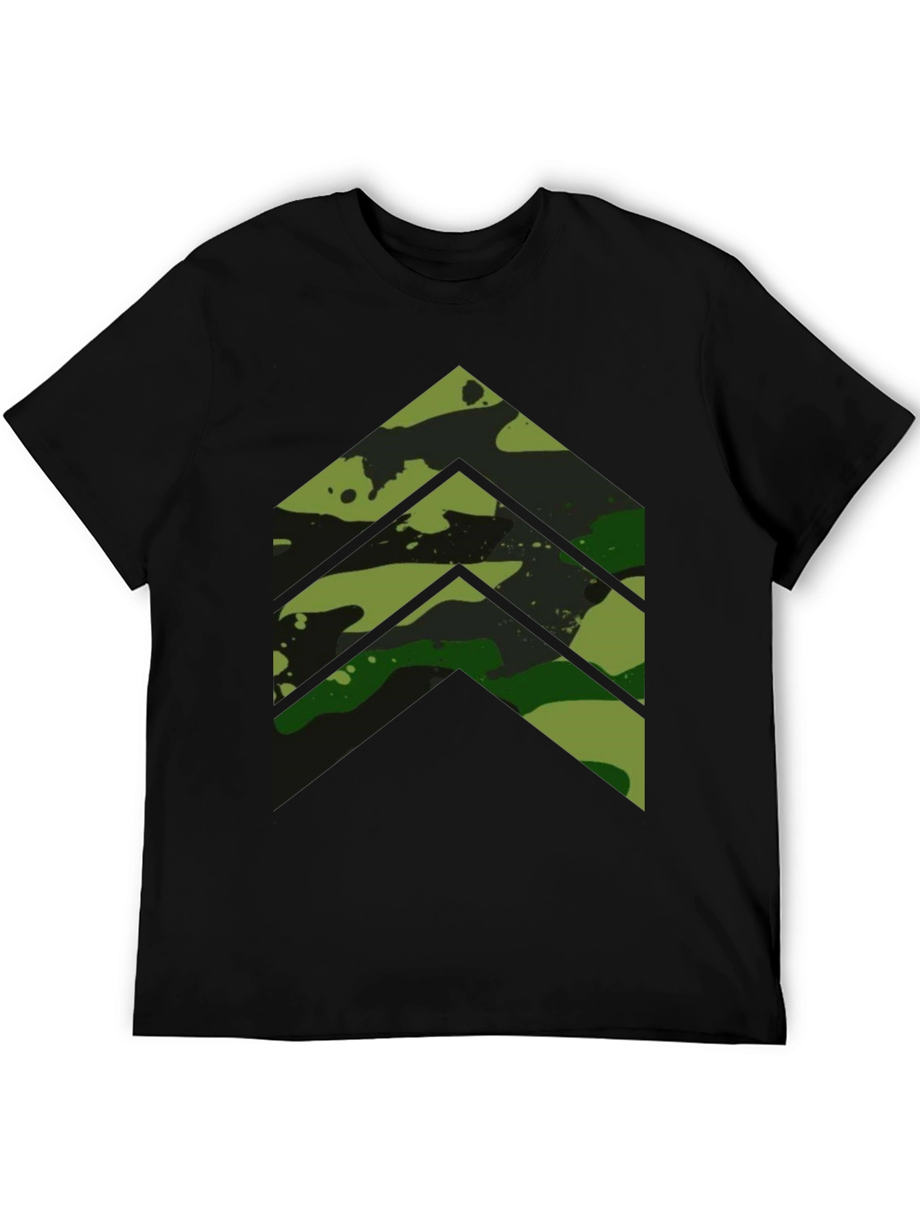 Camo Chevron Graphic Tee - Modern Streetwear