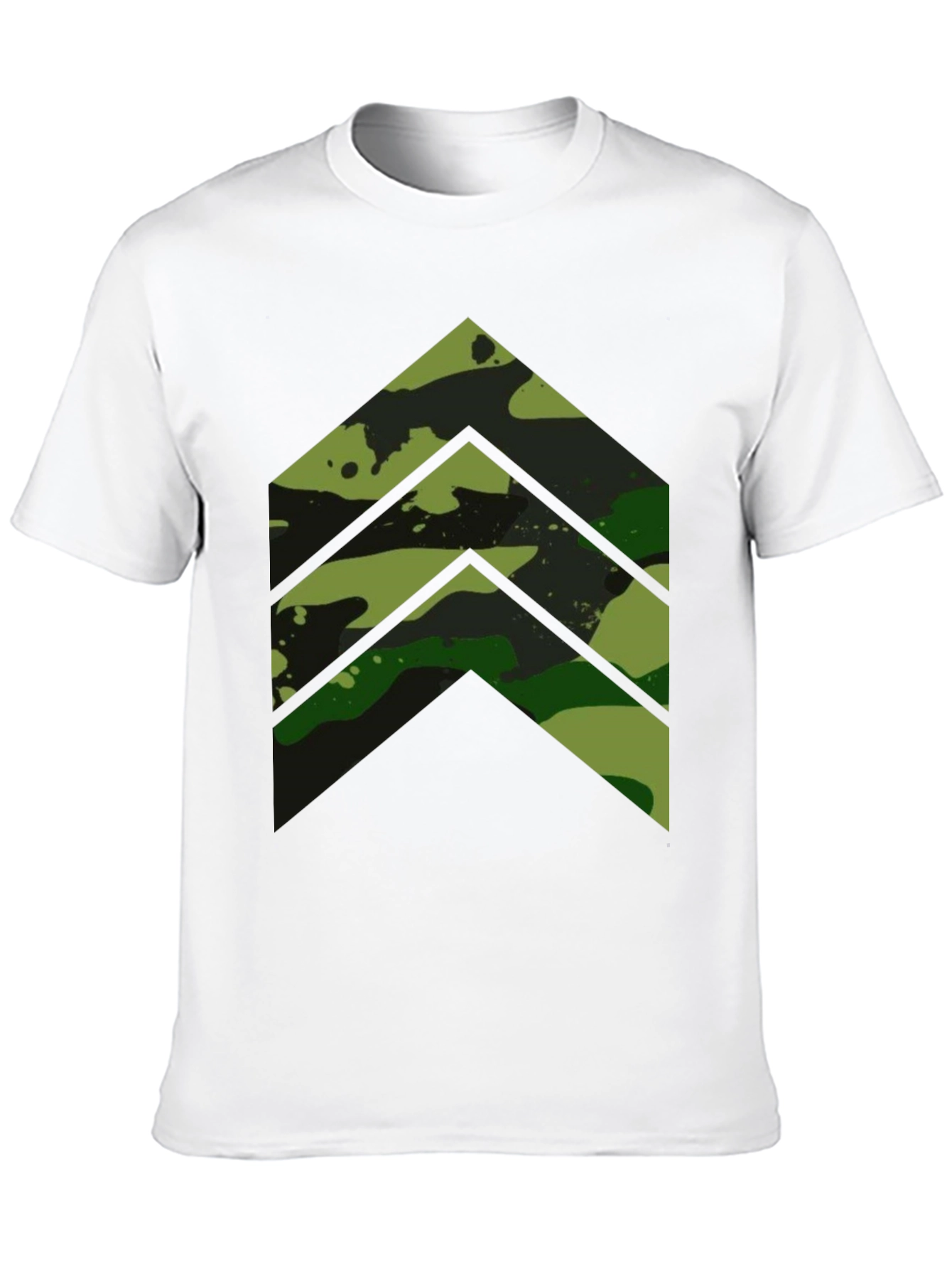 Camo Chevron Graphic Tee - Modern Streetwear