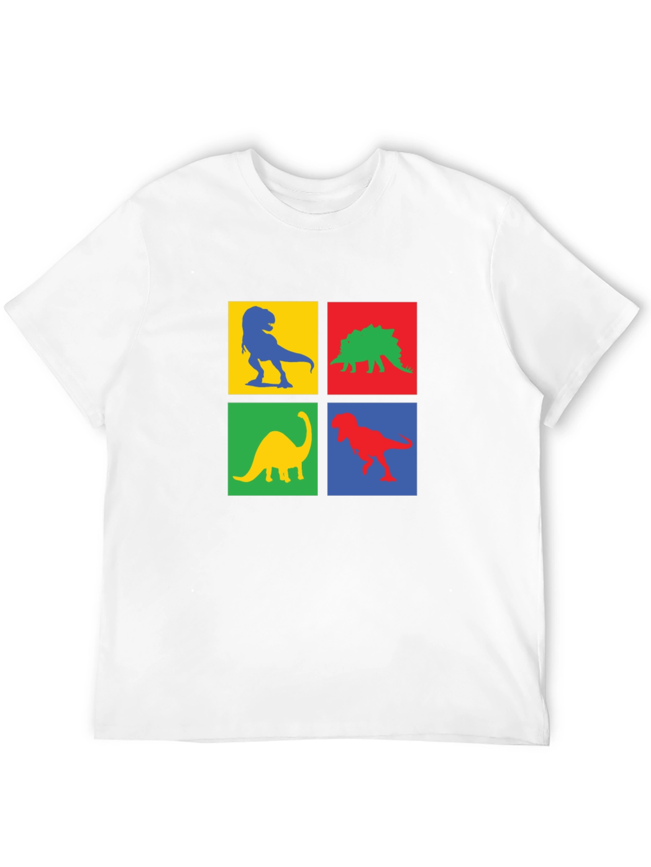 Dinosaur Squares Graphic Tee - Black T-Shirt