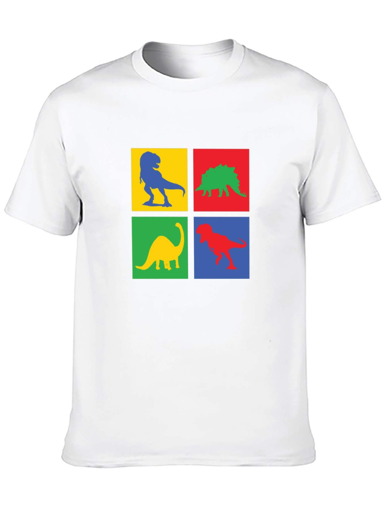 Dinosaur Squares Graphic Tee - Black T-Shirt