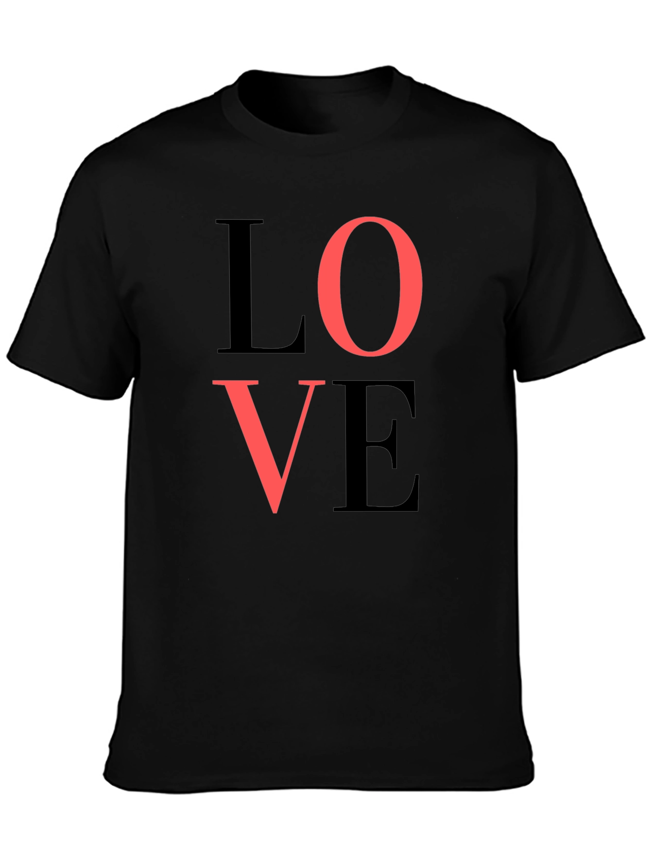 LOVE Graphic Tee - Stylish Black T-Shirt