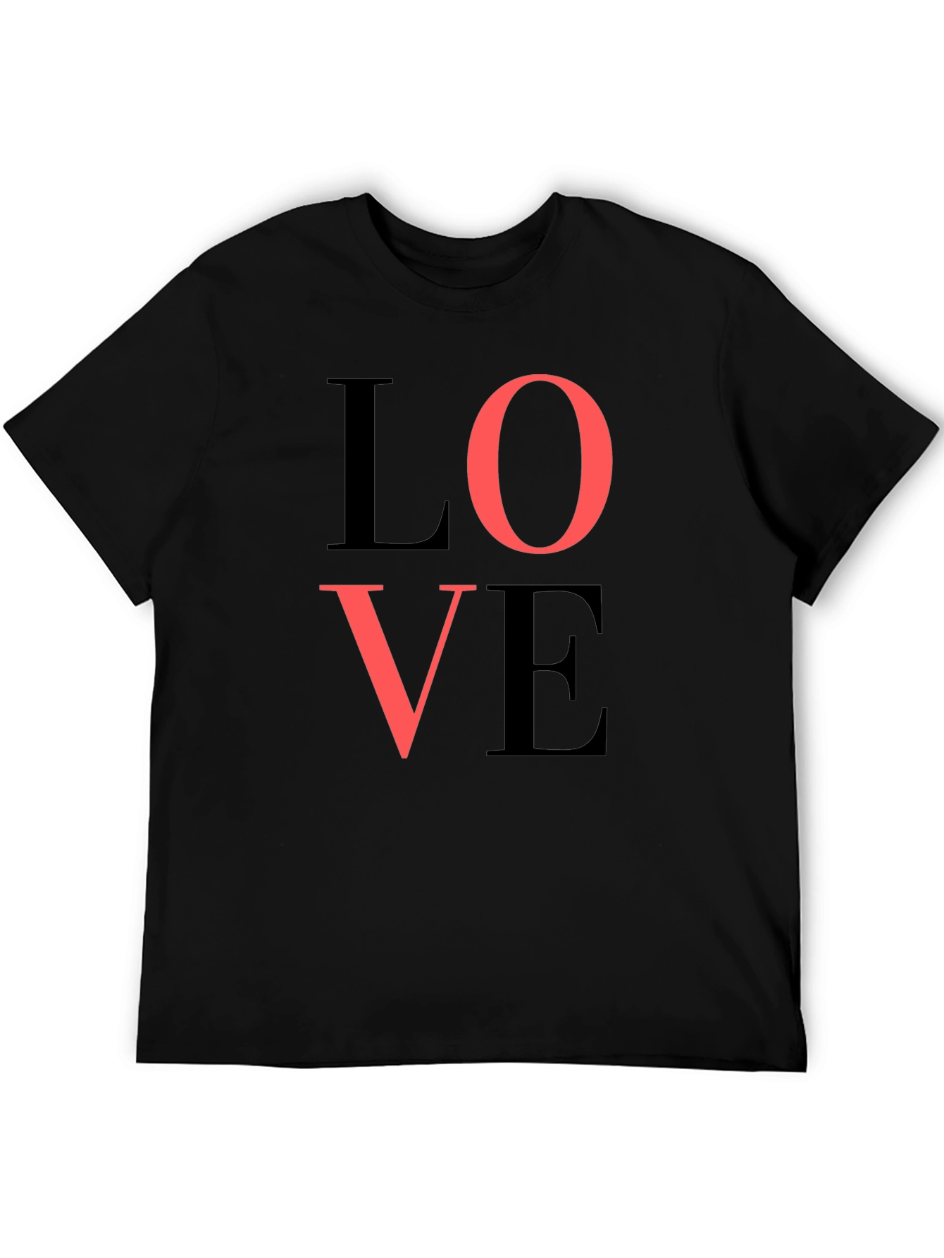 LOVE Graphic Tee - Stylish Black T-Shirt