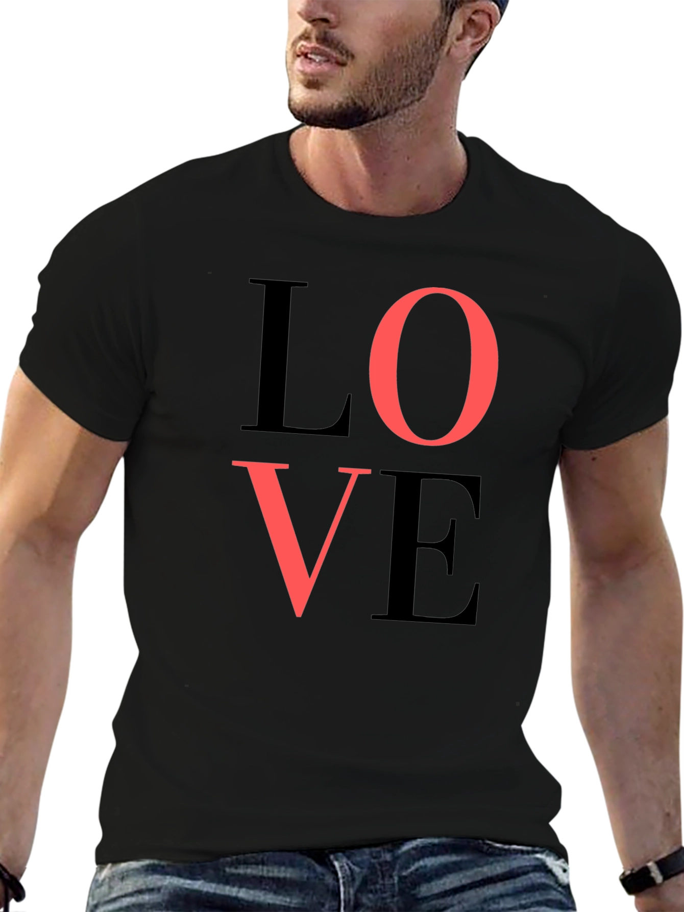 LOVE Graphic Tee - Stylish Black T-Shirt