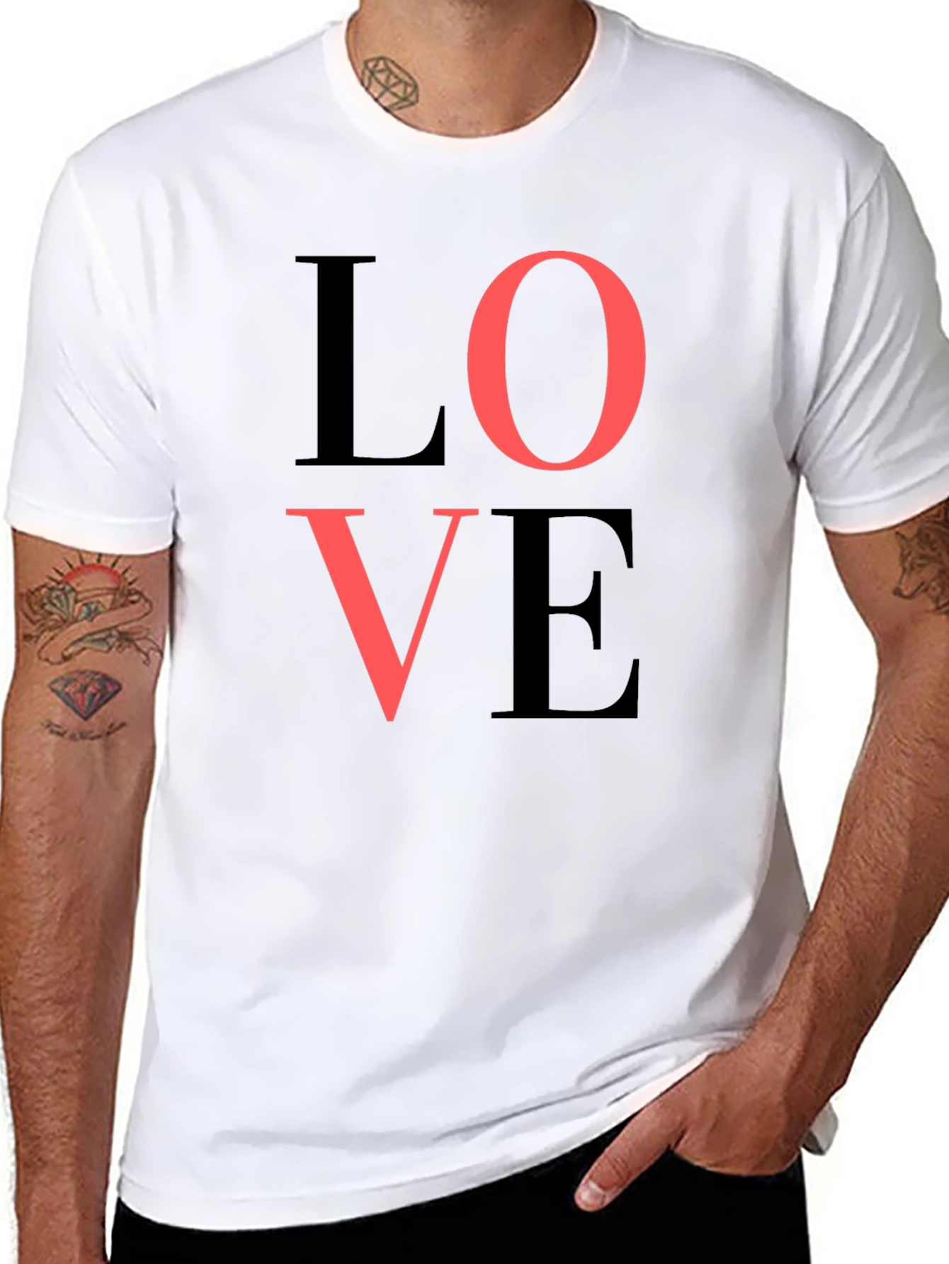 LOVE Graphic Tee - Stylish Black T-Shirt