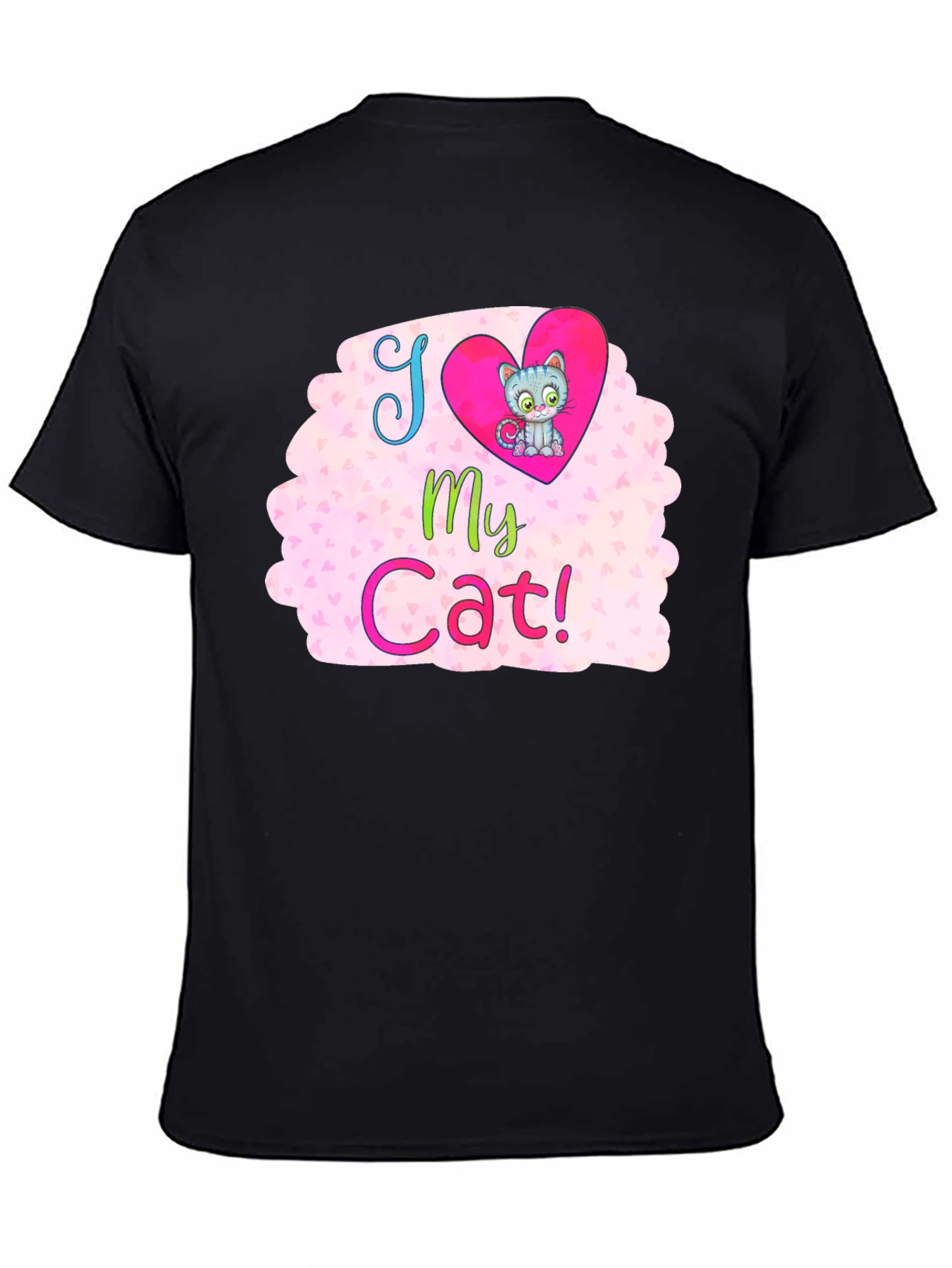 I Love My Cat Graphic T-Shirt