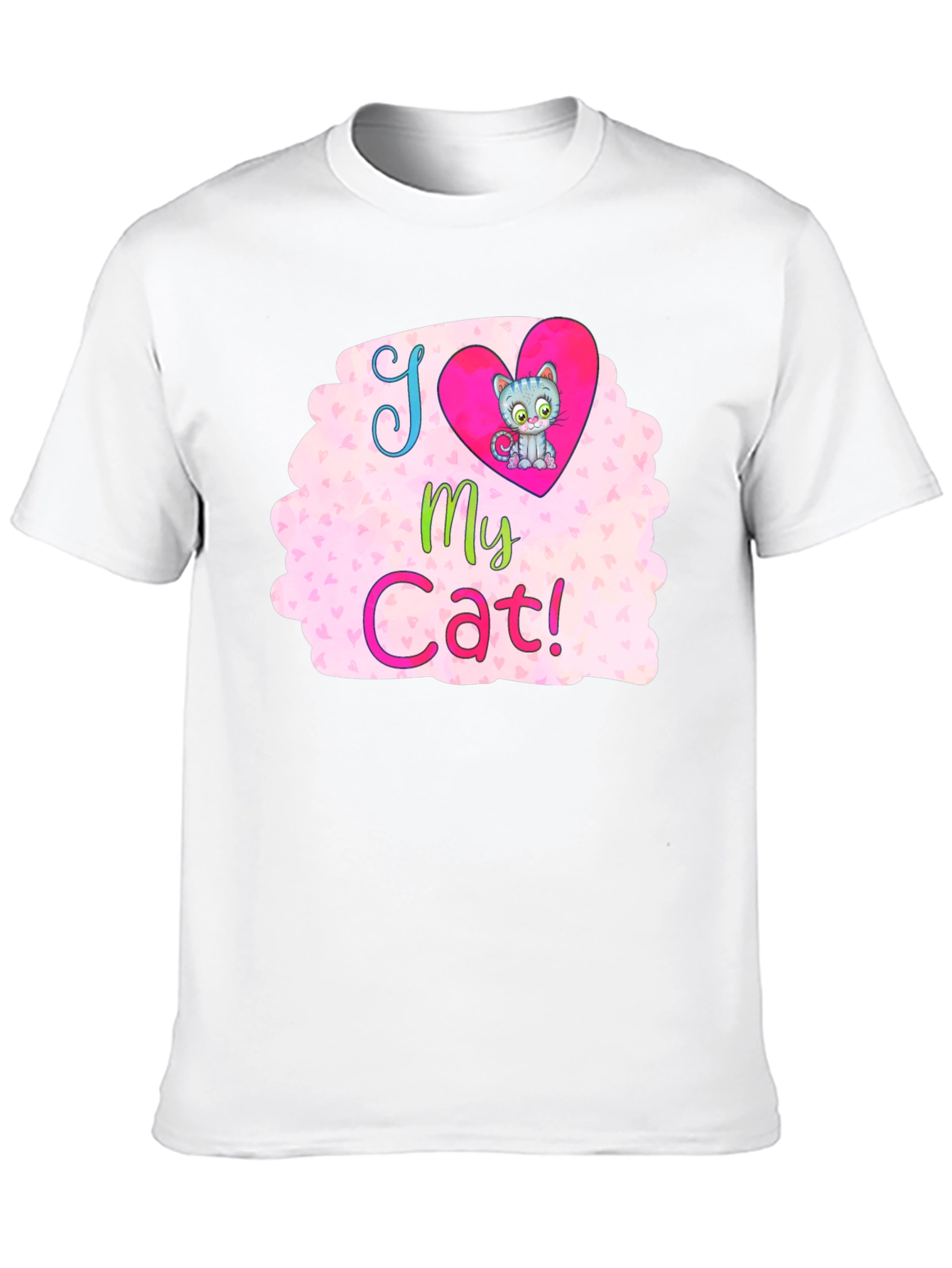 I Love My Cat Graphic T-Shirt