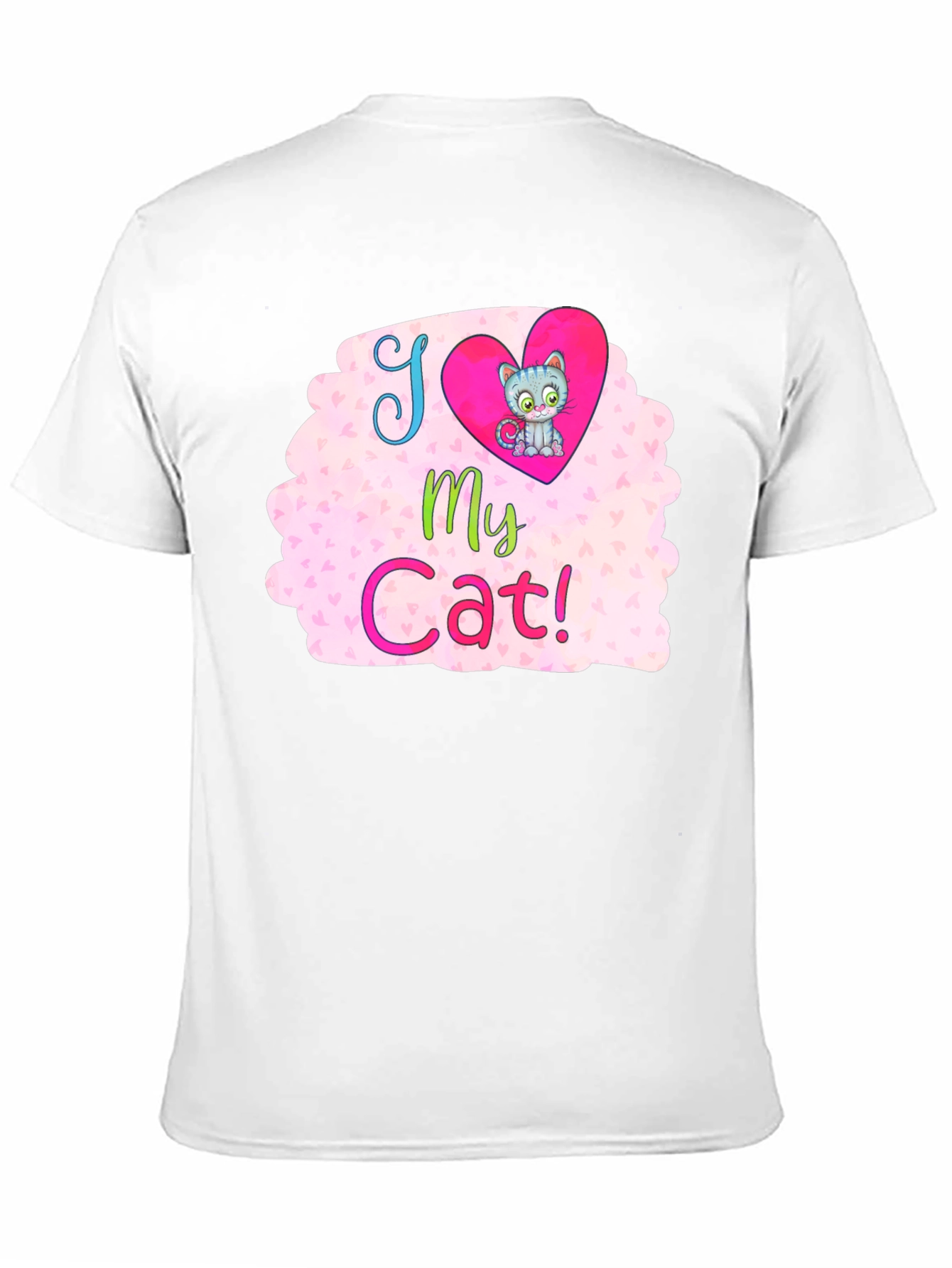 I Love My Cat Graphic T-Shirt