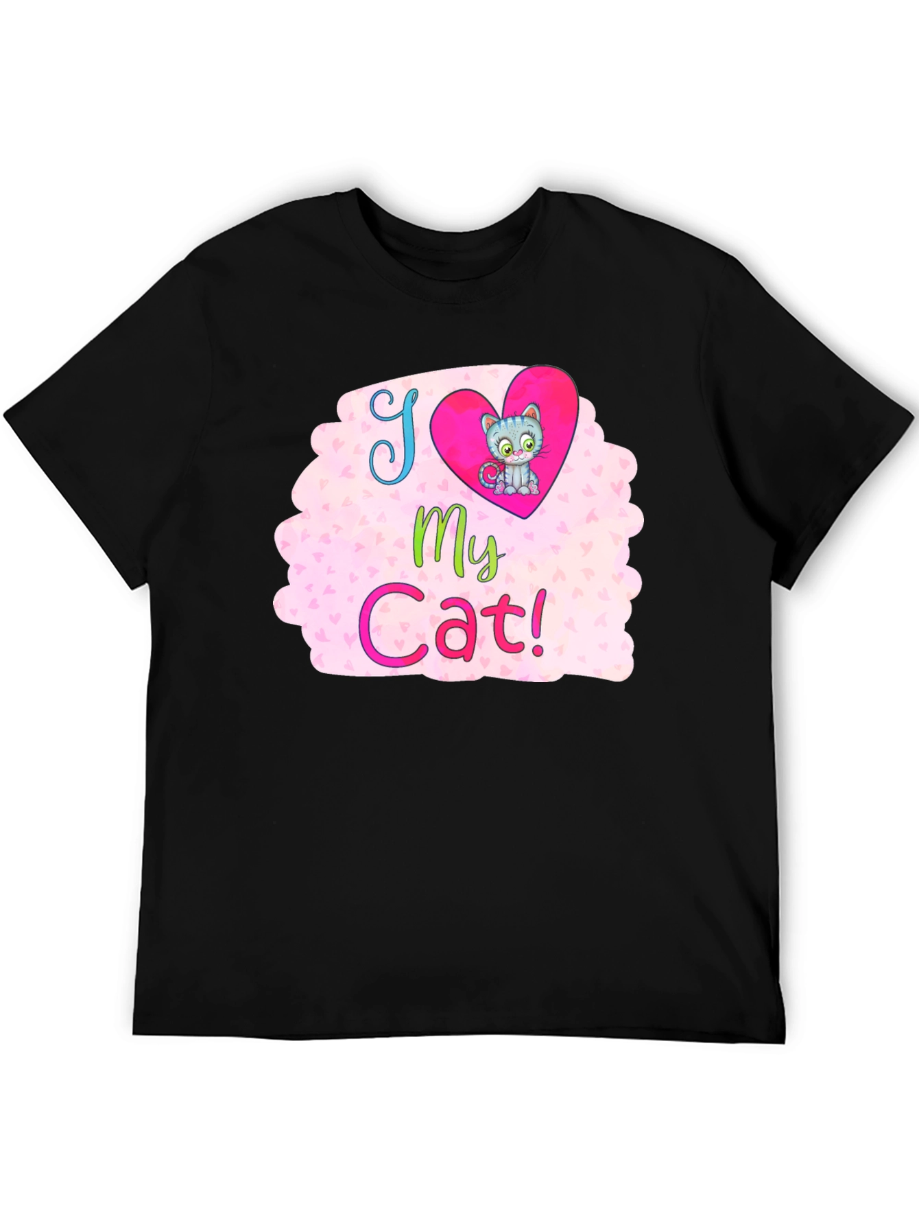 I Love My Cat Graphic T-Shirt
