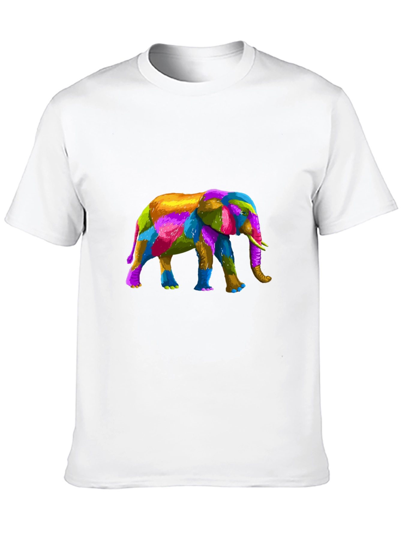 Colorful Elephant Graphic T-Shirt