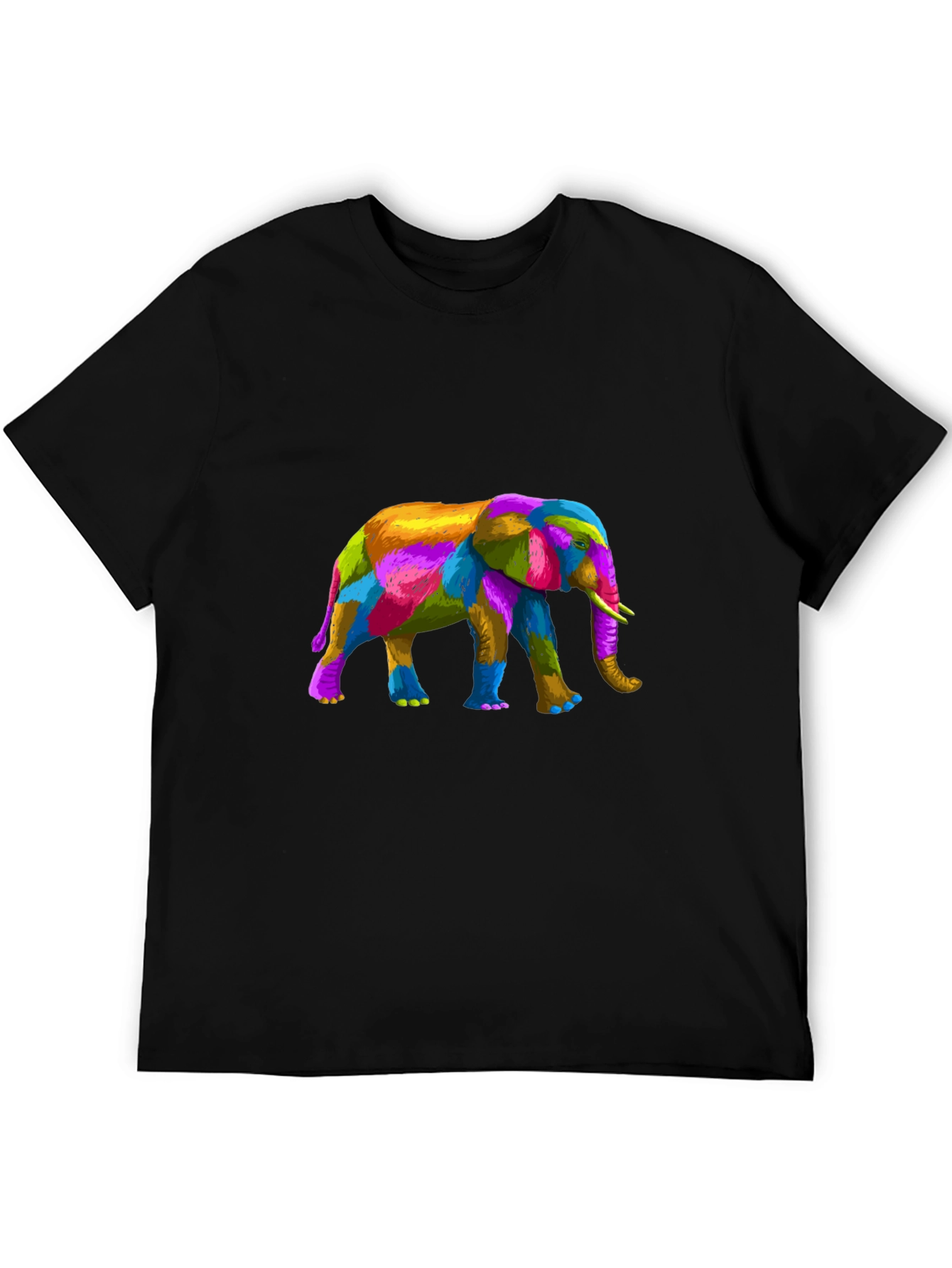 Colorful Elephant Graphic T-Shirt