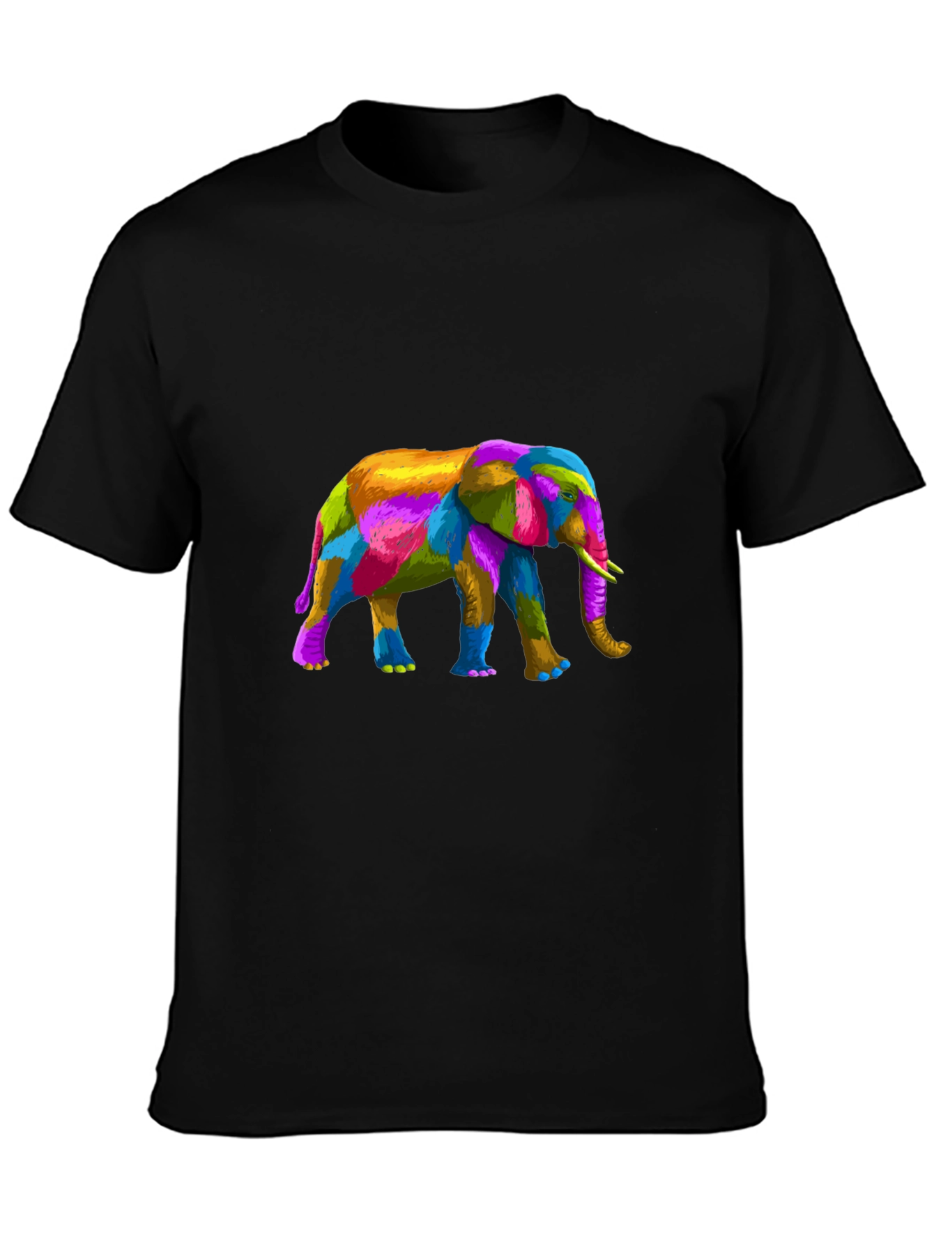 Colorful Elephant Graphic T-Shirt