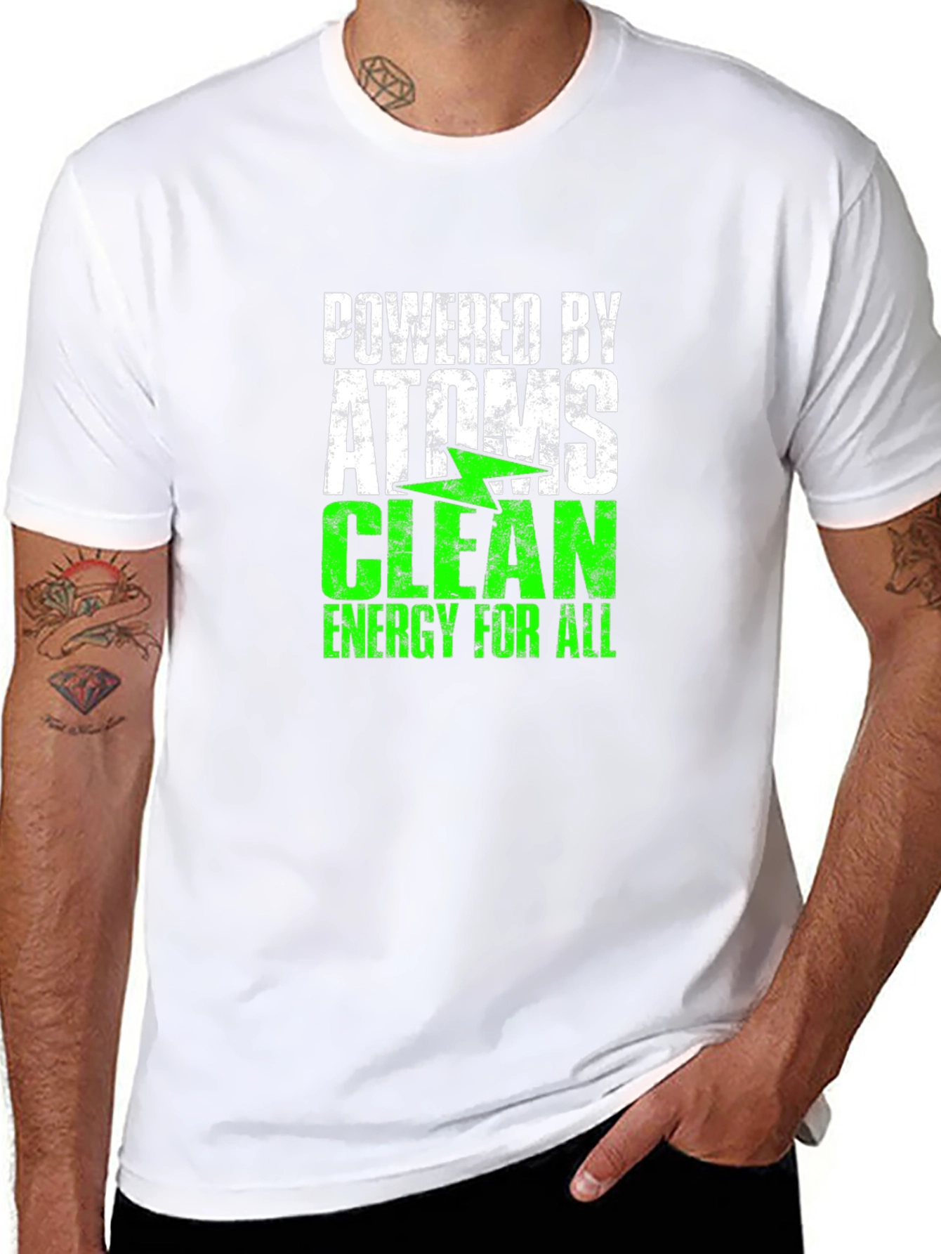 Powered by Atoms Clean Energy T-Shirt