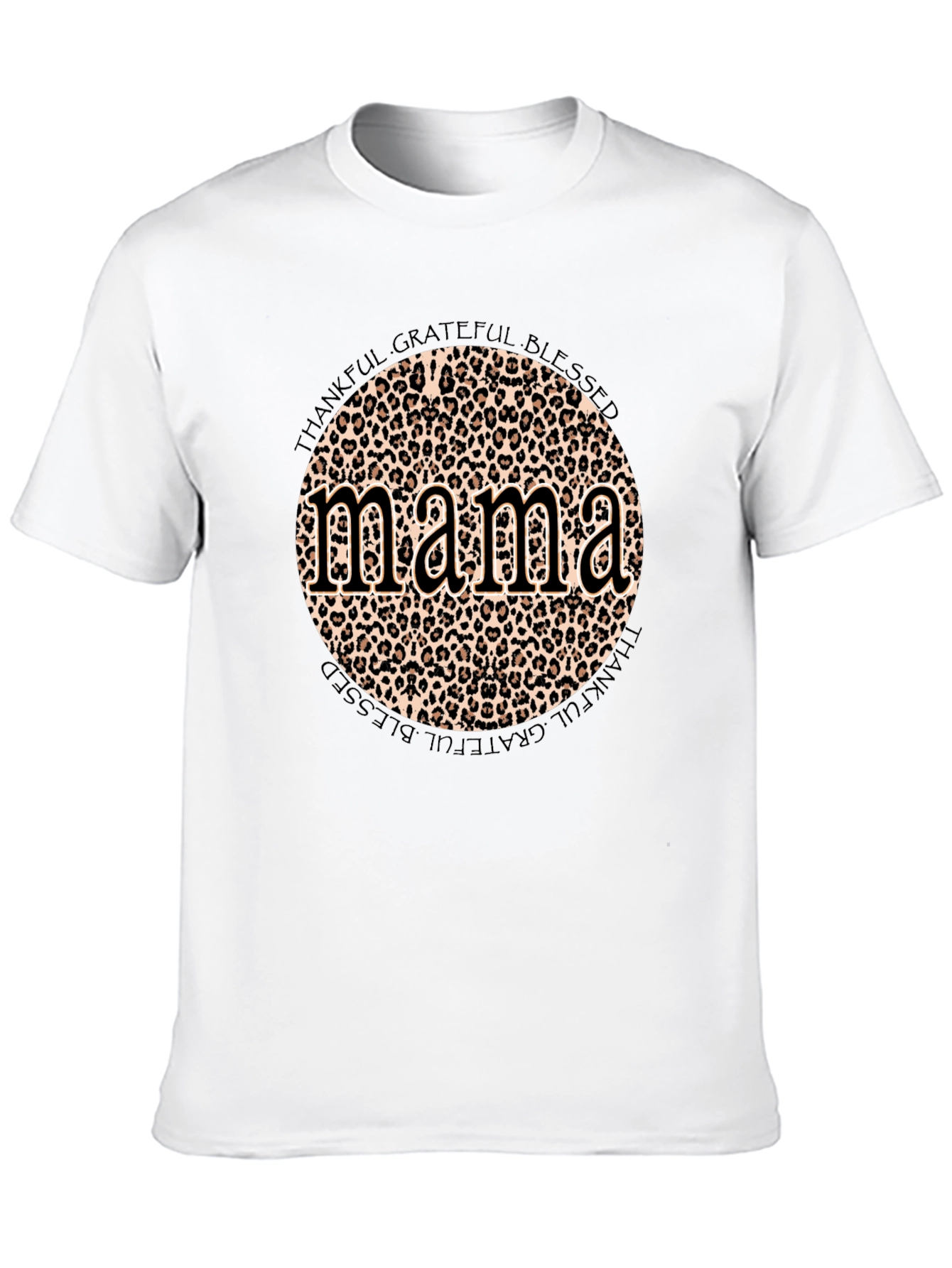 Mama Leopard Print Graphic T-Shirt