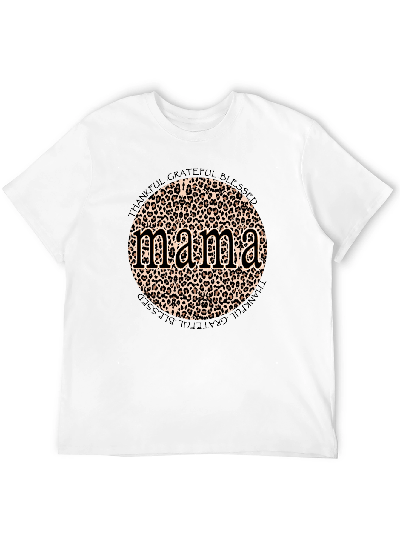 Mama Leopard Print Graphic T-Shirt