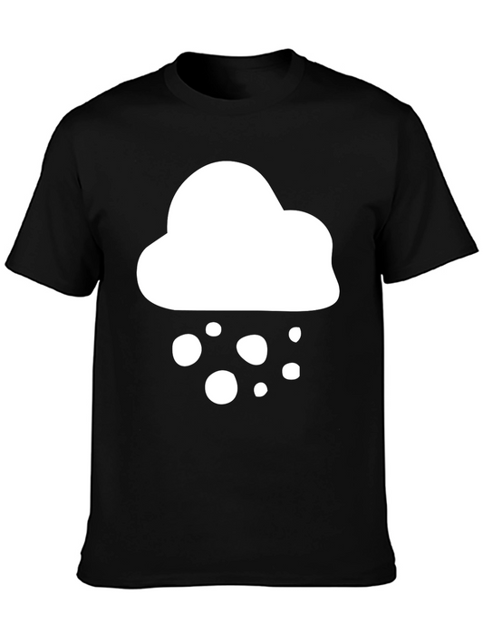 Cloud Graphic T-Shirt - Black Casual Tee
