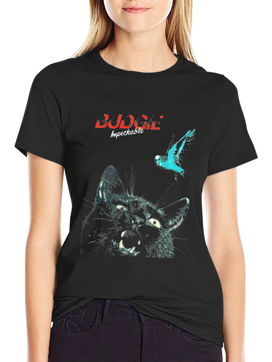 Angry Cat & Bird T-Shirt