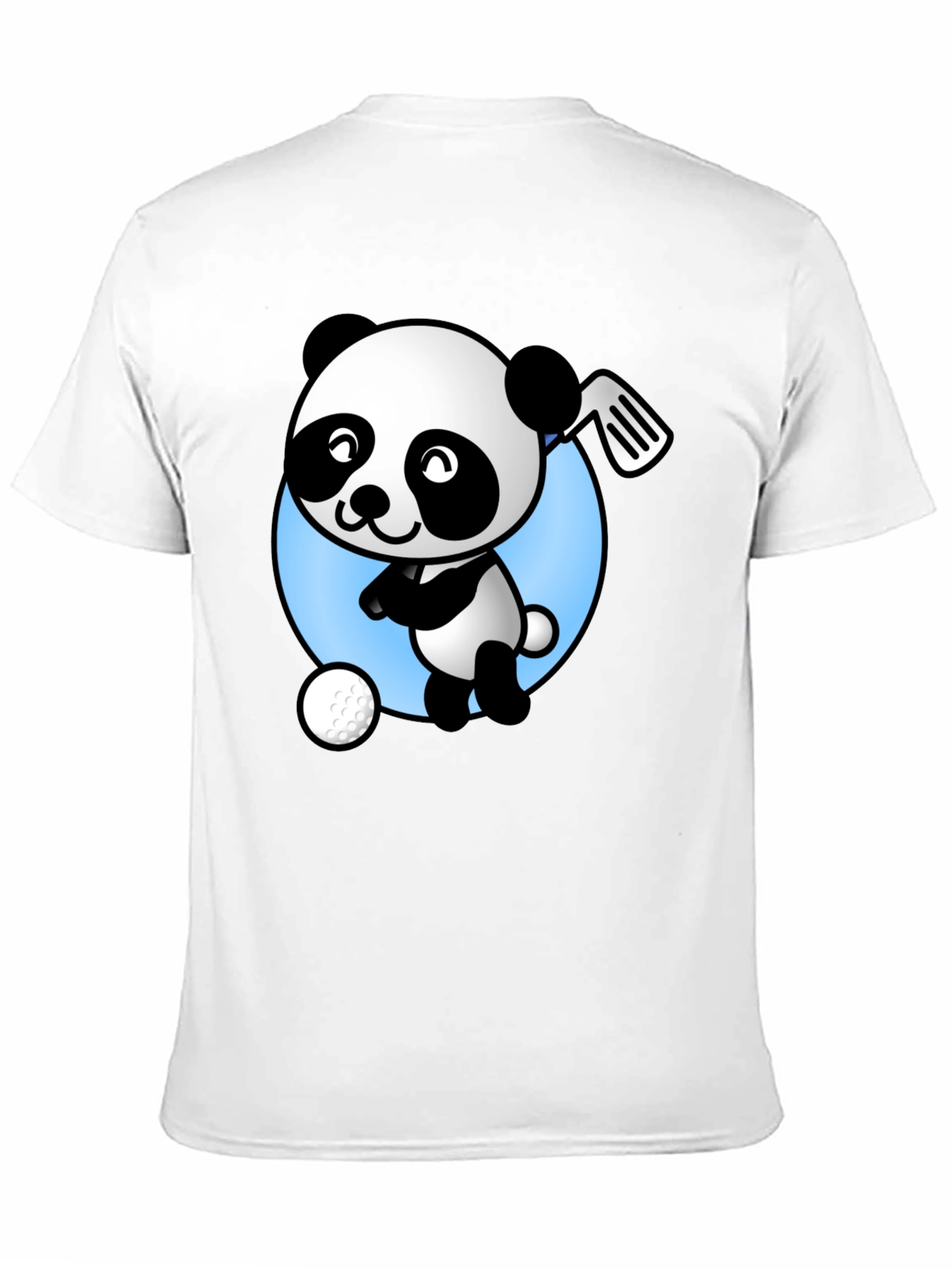 Golf Panda T-Shirt - Cute Cartoon Design