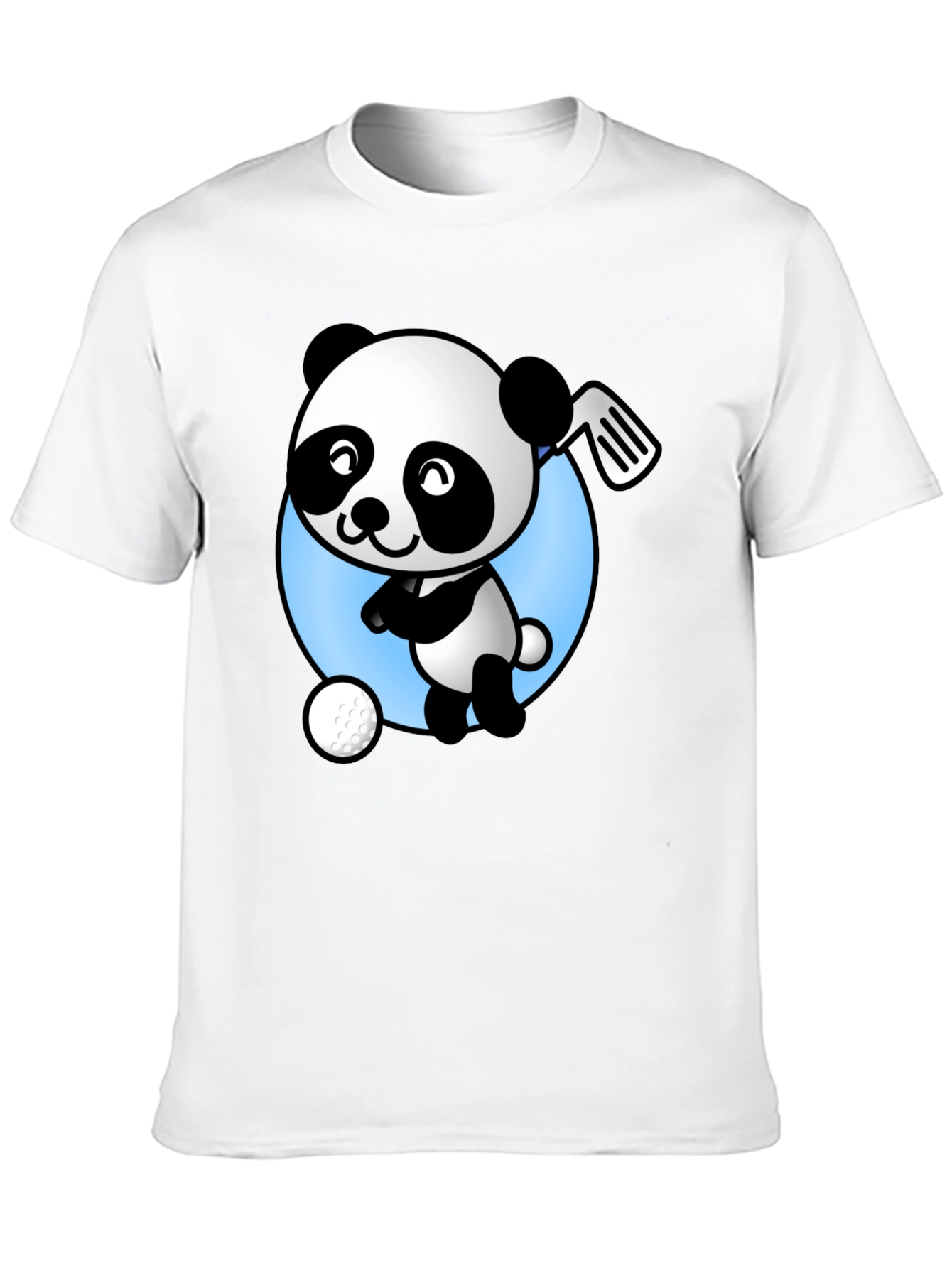 Golf Panda T-Shirt - Cute Cartoon Design