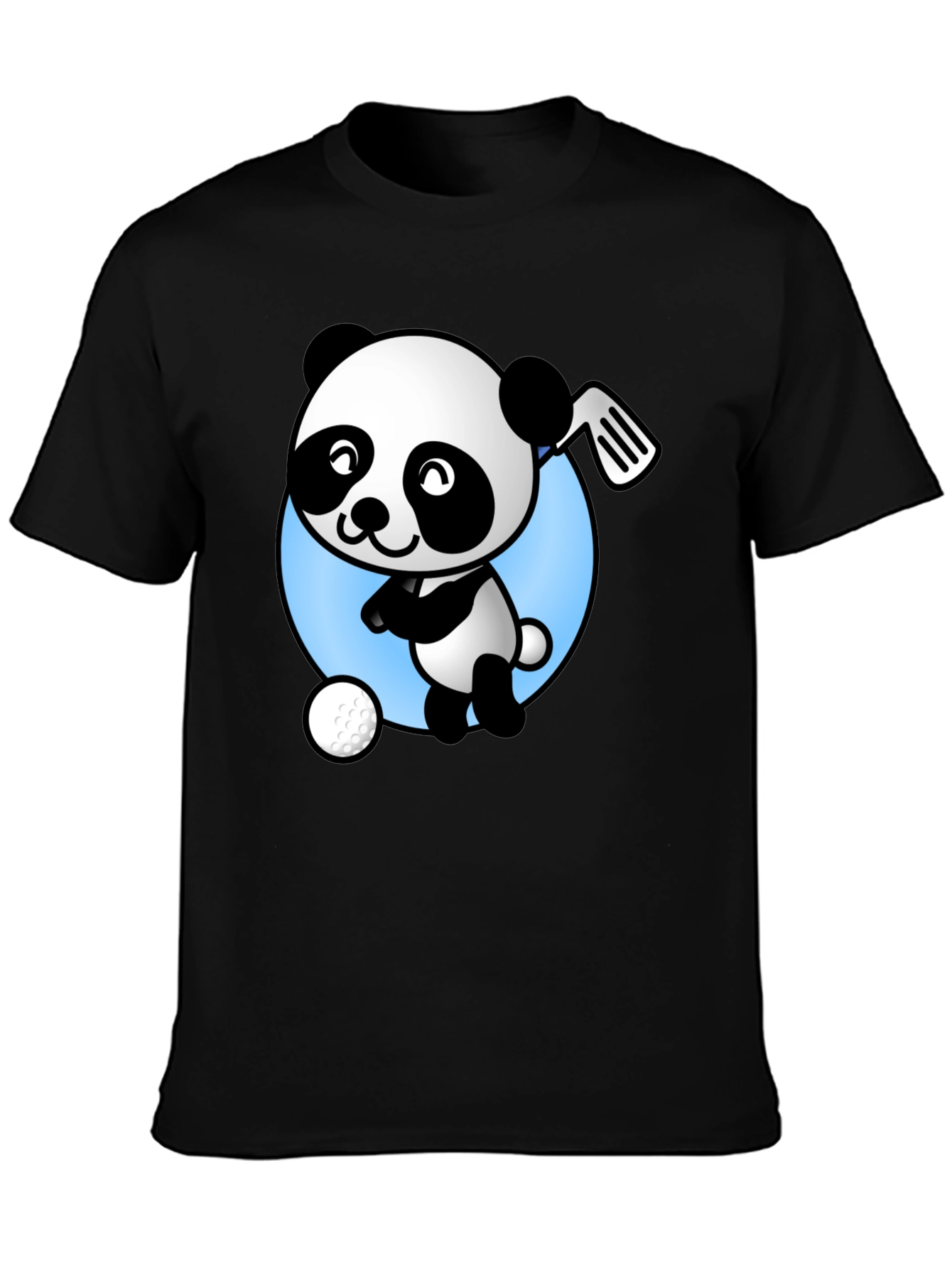Golf Panda T-Shirt - Cute Cartoon Design