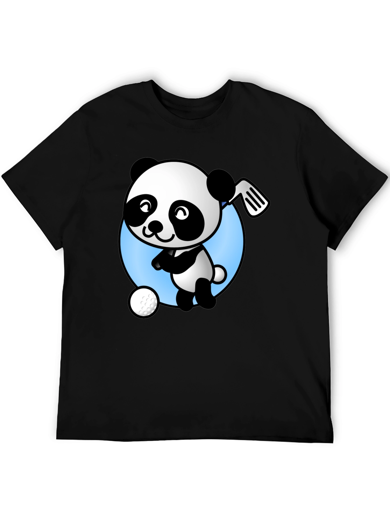 Golf Panda T-Shirt - Cute Cartoon Design