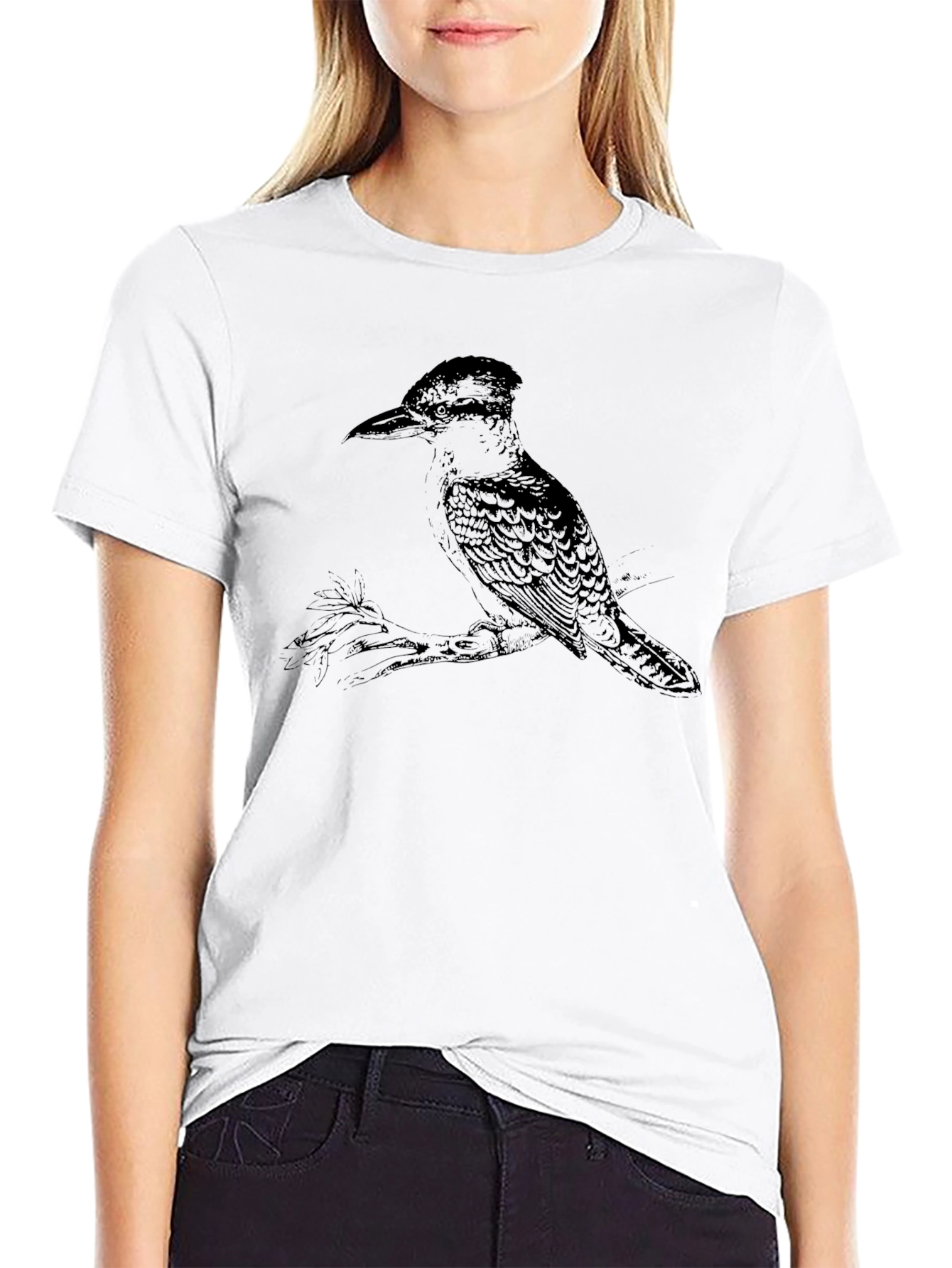 Black Kookaburra Bird Graphic Tee