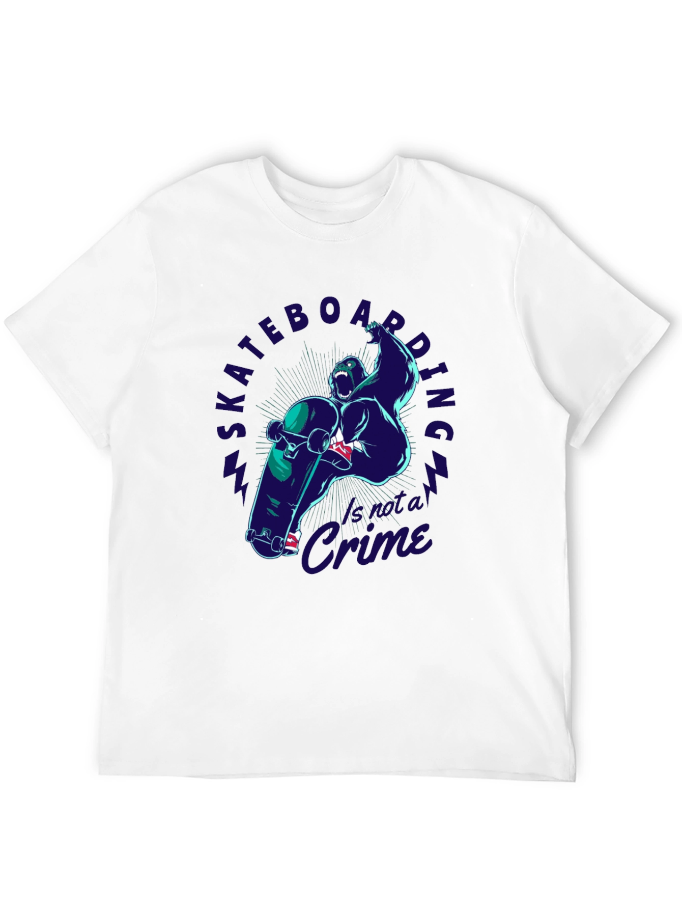 Skateboarding is Not a Crime Graphic Tee