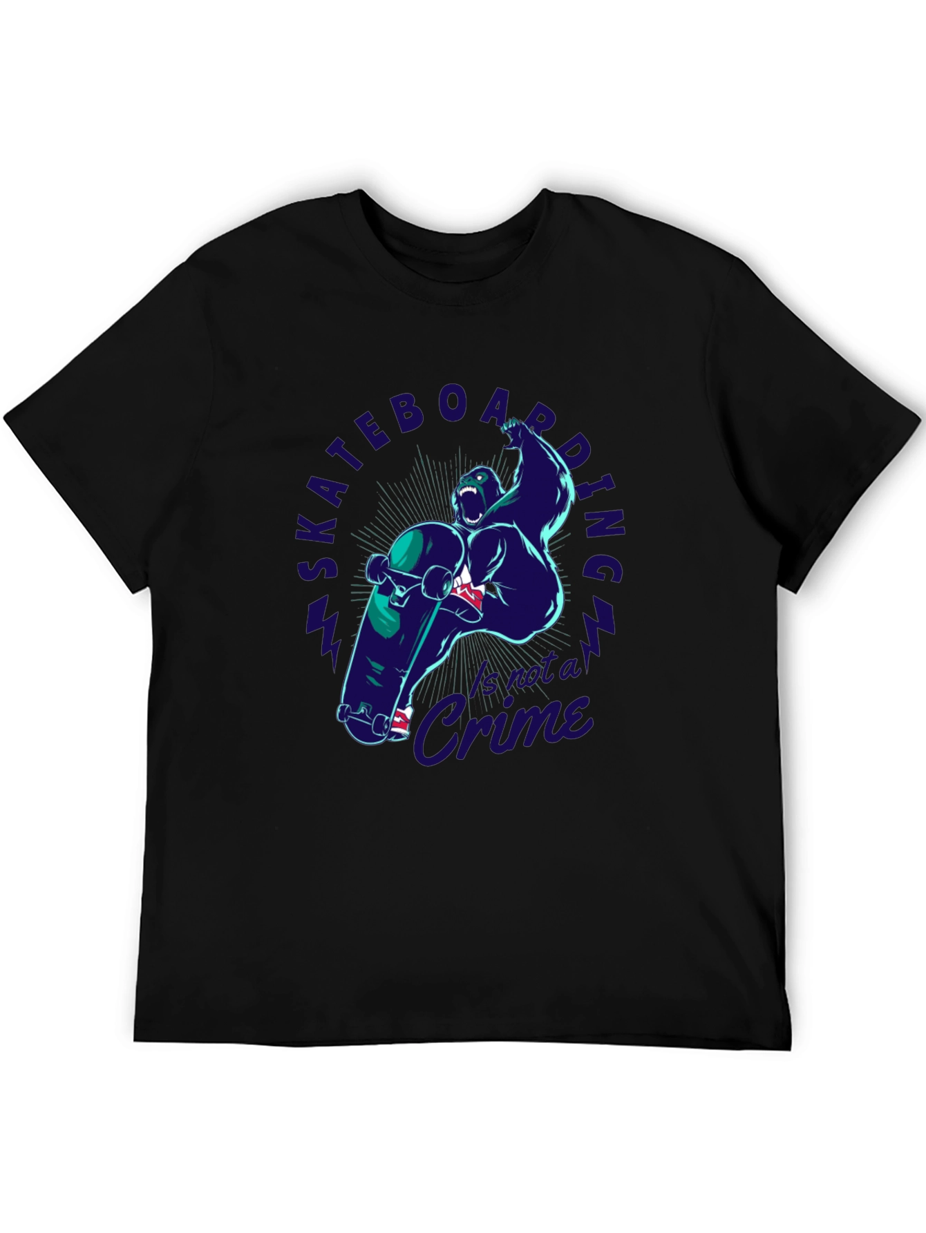 Skateboarding is Not a Crime Graphic Tee