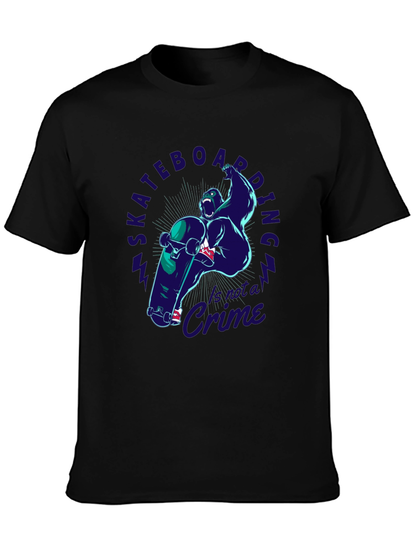 Skateboarding is Not a Crime Graphic Tee
