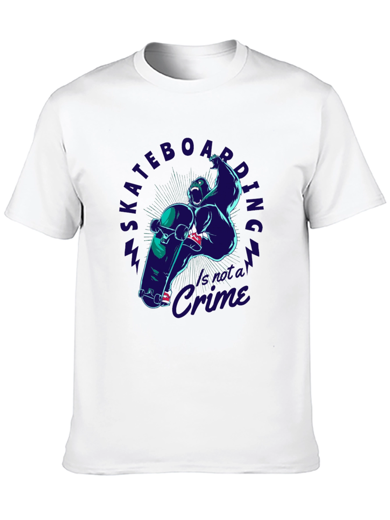 Skateboarding is Not a Crime Graphic Tee