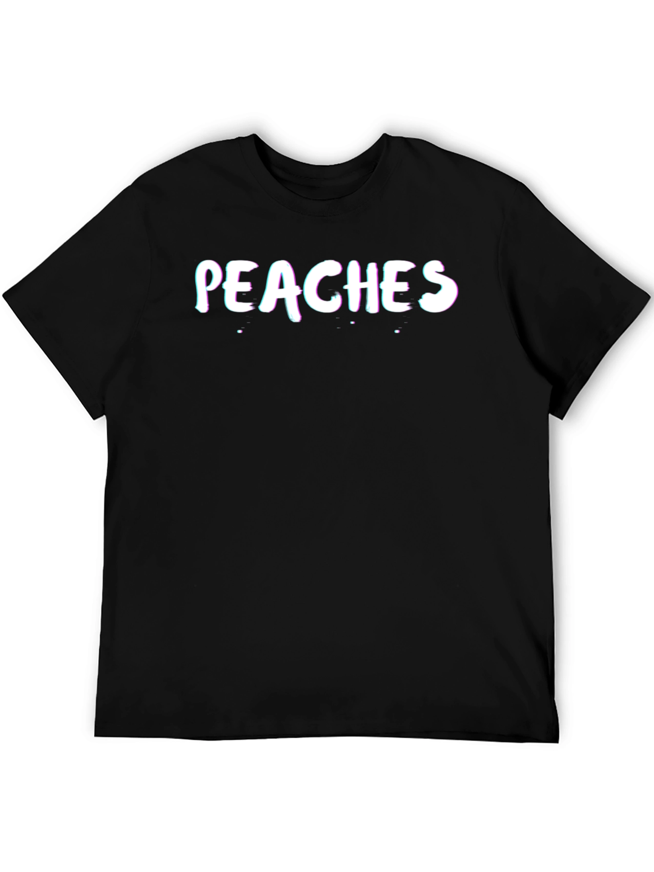 Peaches Graphic Tee - Black Crew Neck