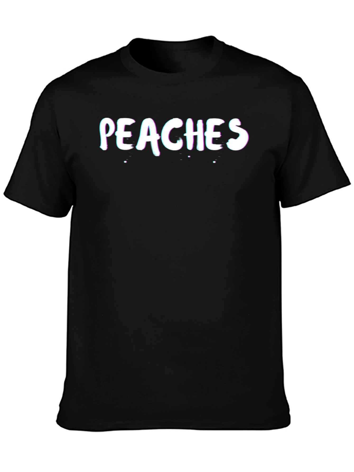 Peaches Graphic Tee - Black Crew Neck