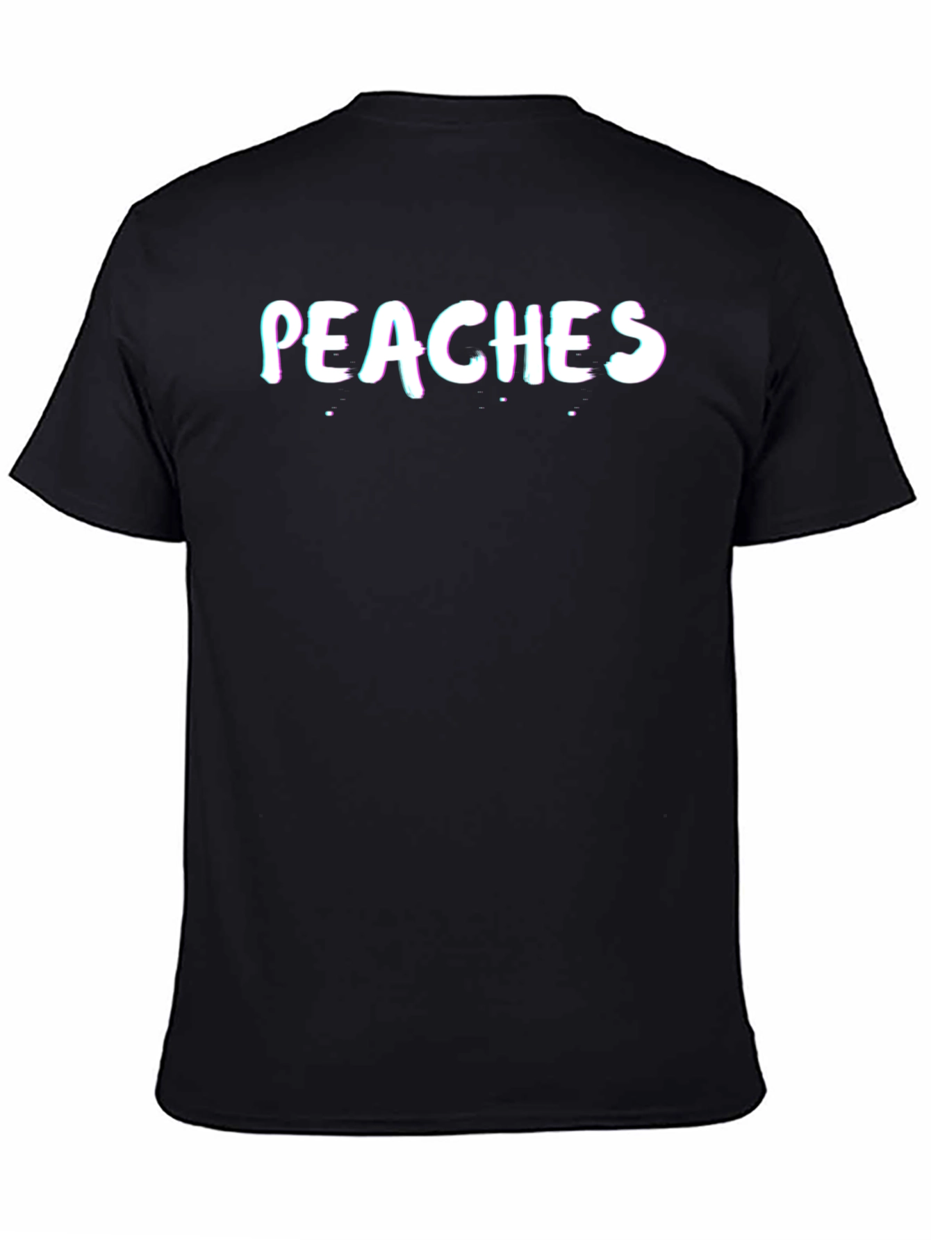Peaches Graphic Tee - Black Crew Neck