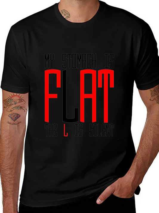 Funny Flat Stomach T-Shirt - The L is Silent