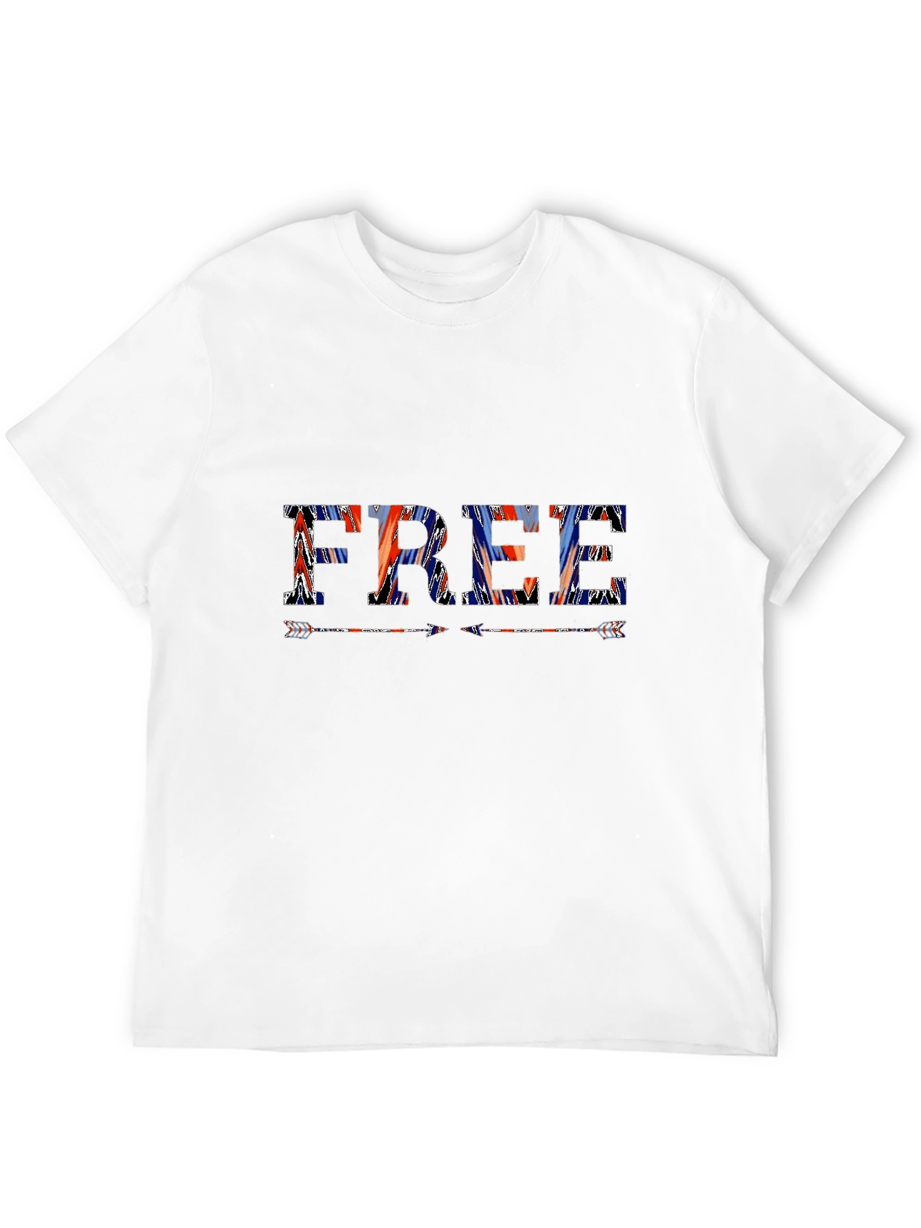 Patriotic FREE Graphic Print Black T-Shirt