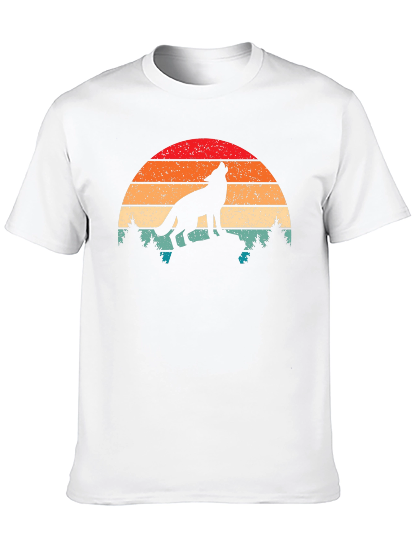 Wolf Sunset Graphic T-Shirt