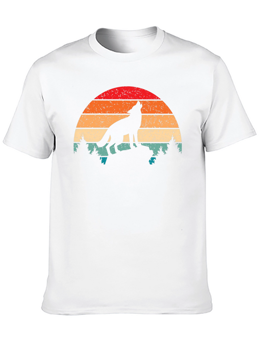 Wolf Sunset Graphic T-Shirt