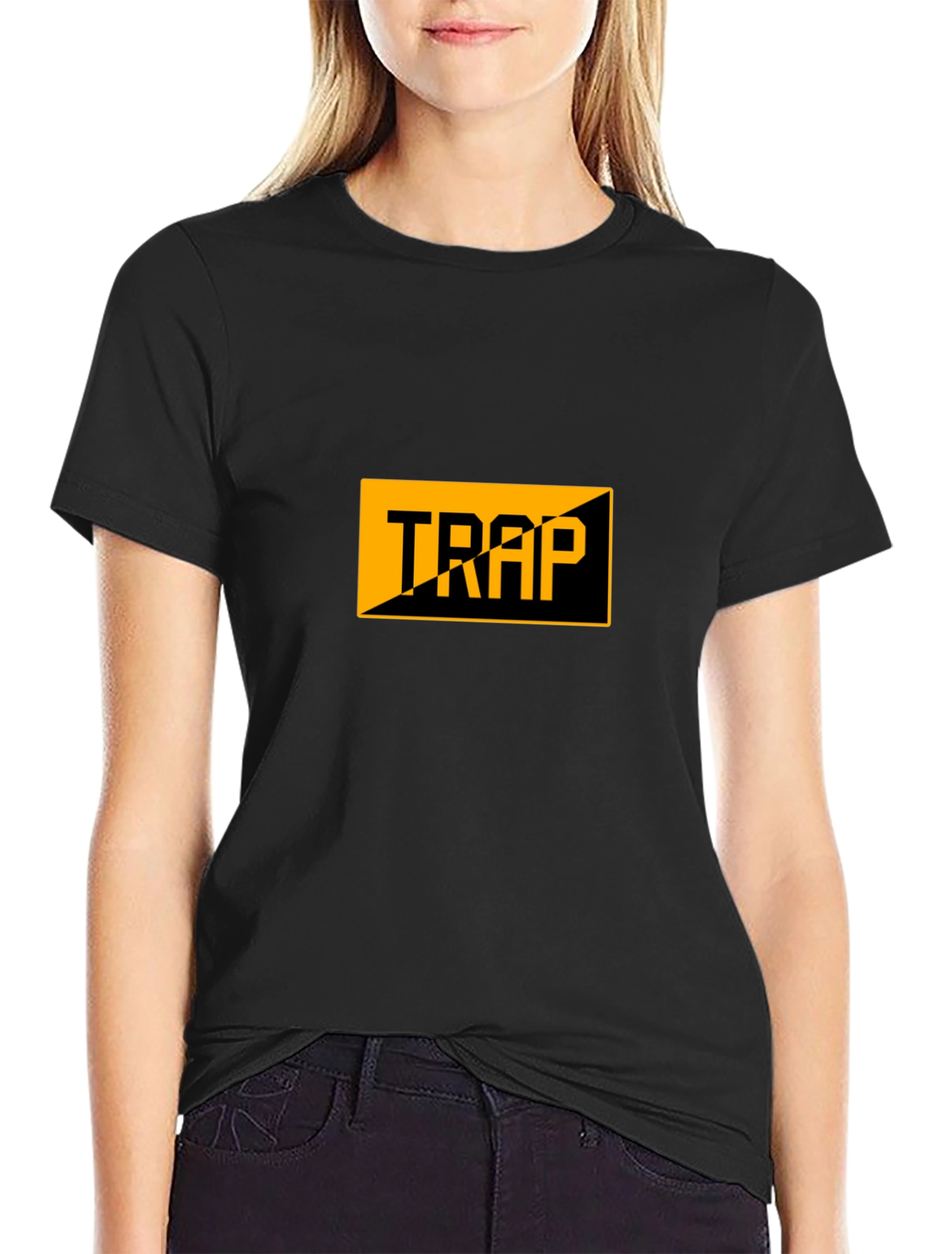 Mens Black Trap Graphic Tee