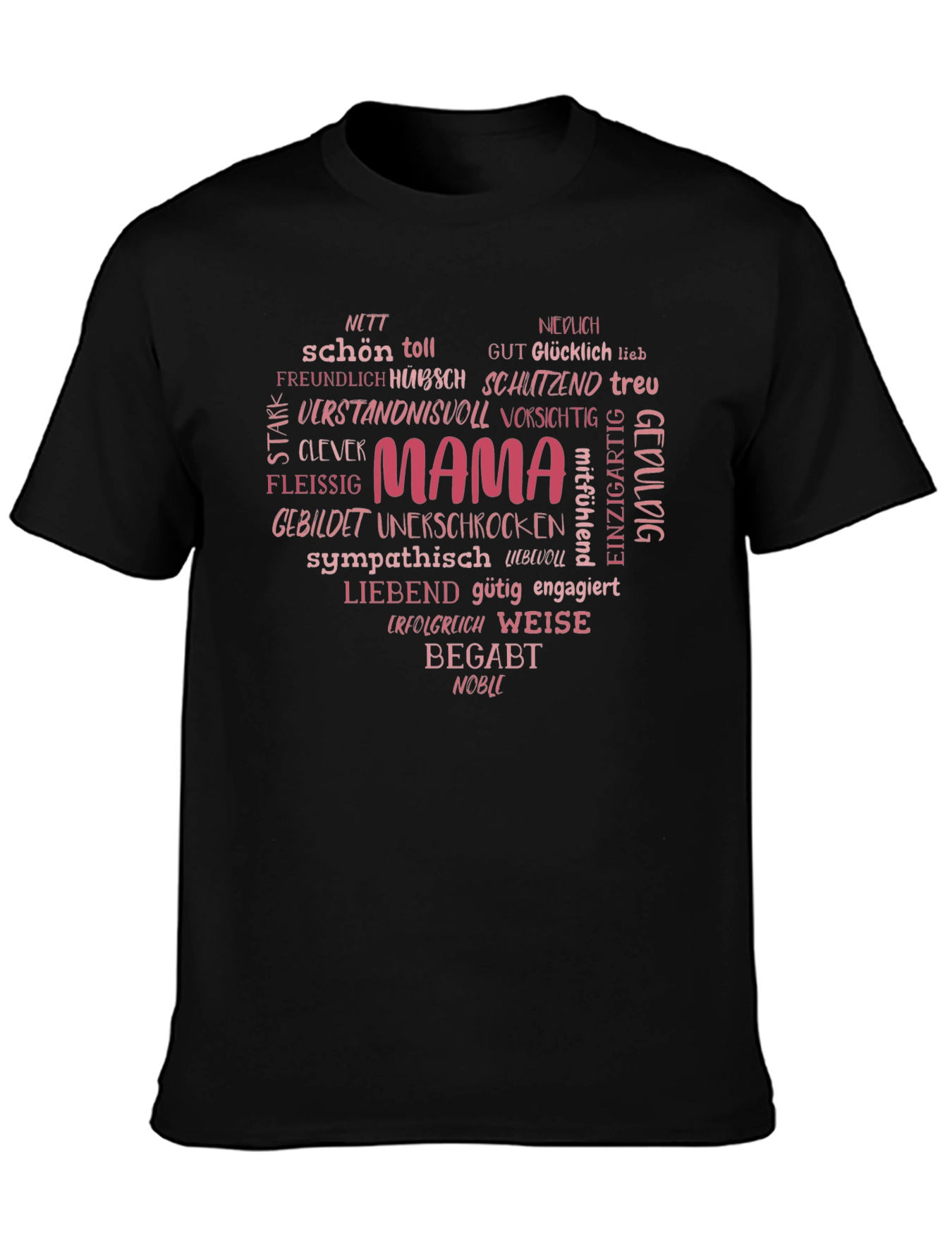 Mama Heart Word Cloud T-Shirt