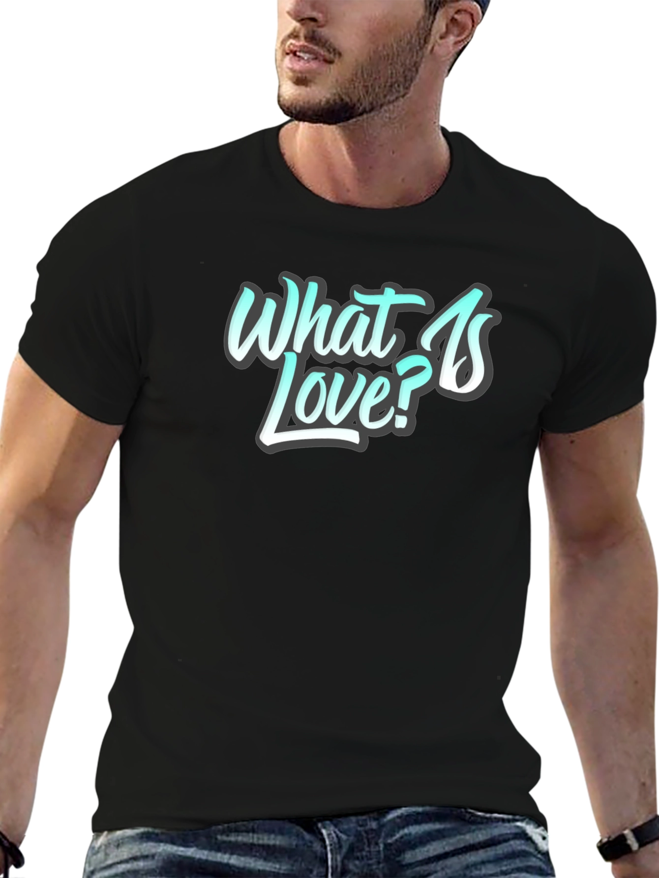 What is Love? Black Graphic Tee