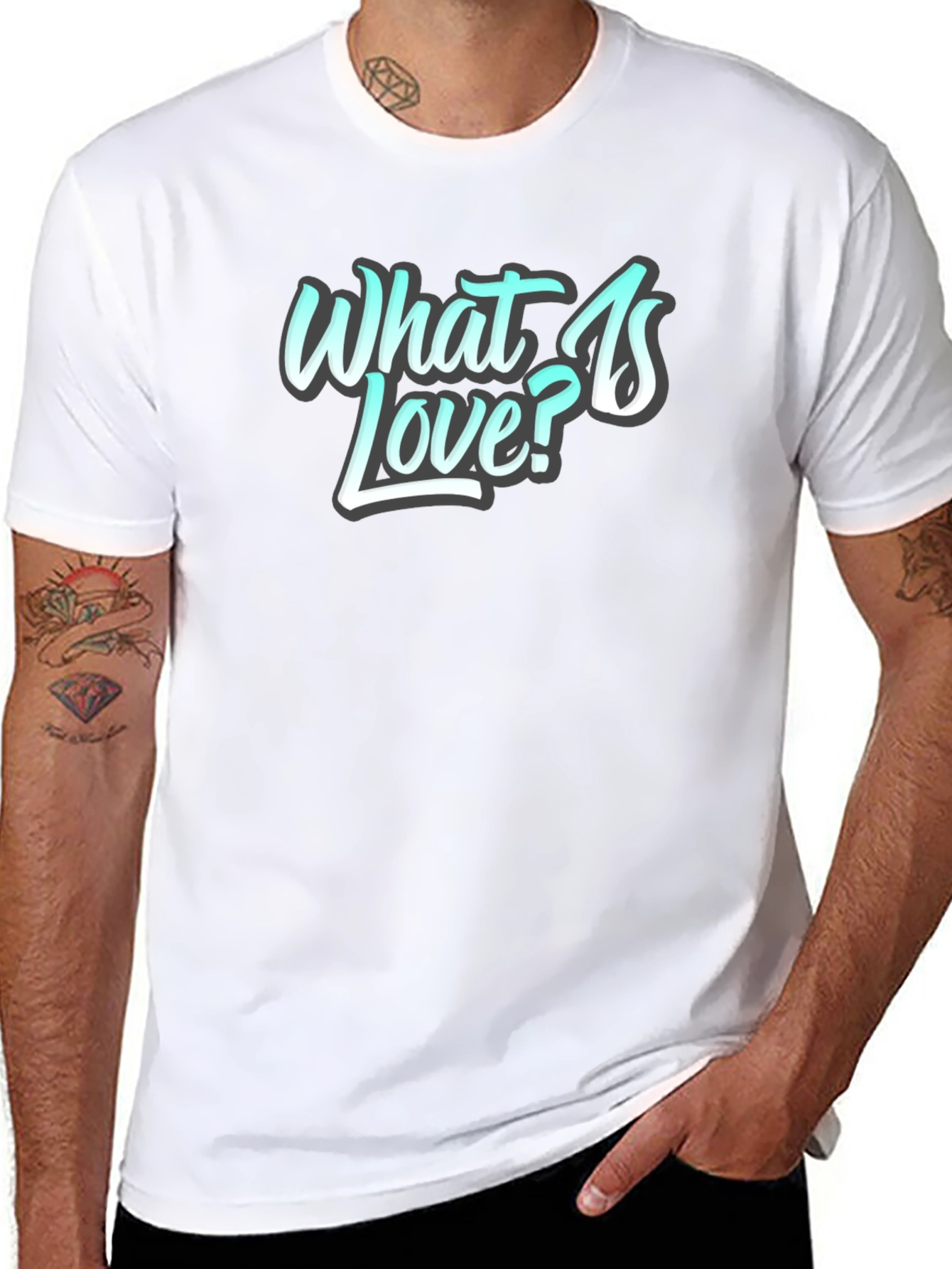 What is Love? Black Graphic Tee