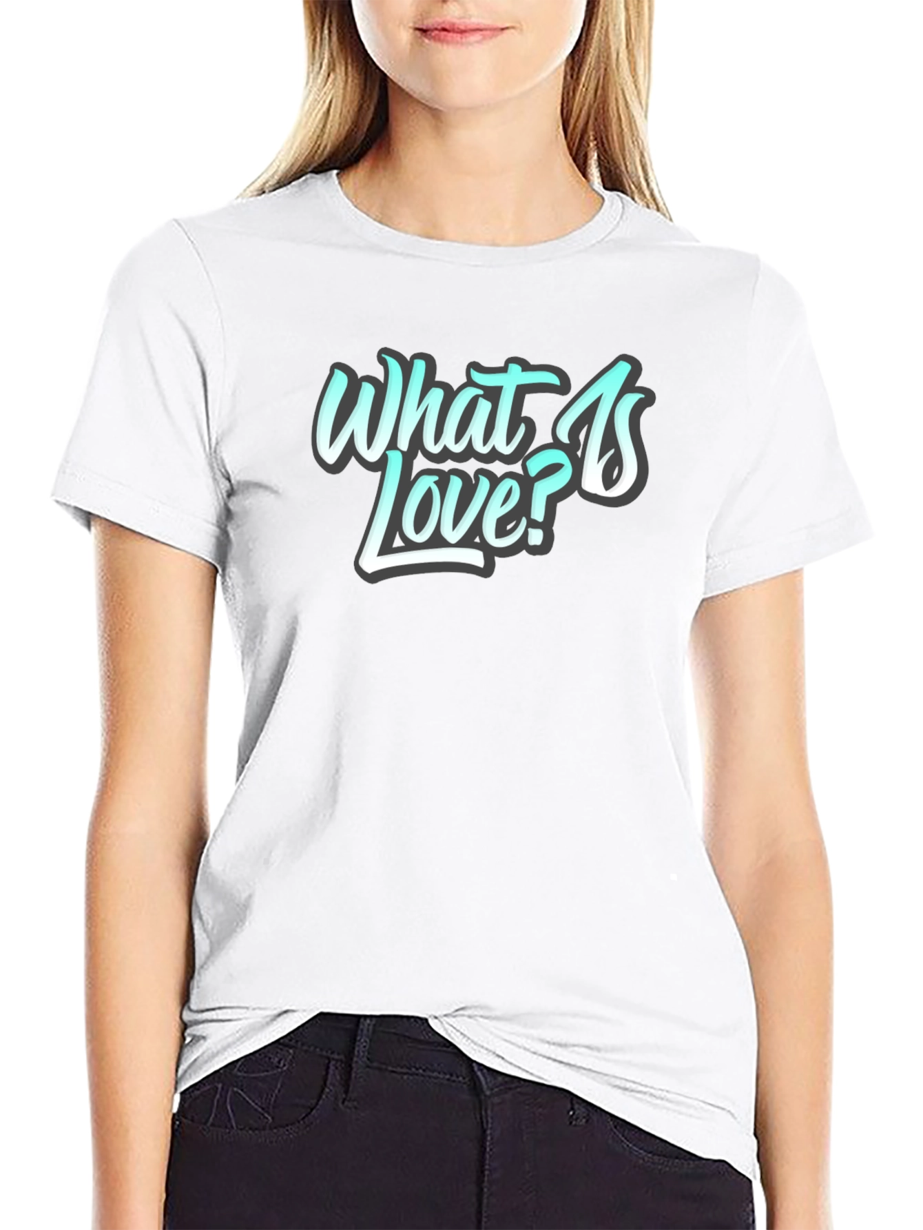 What is Love? Black Graphic Tee