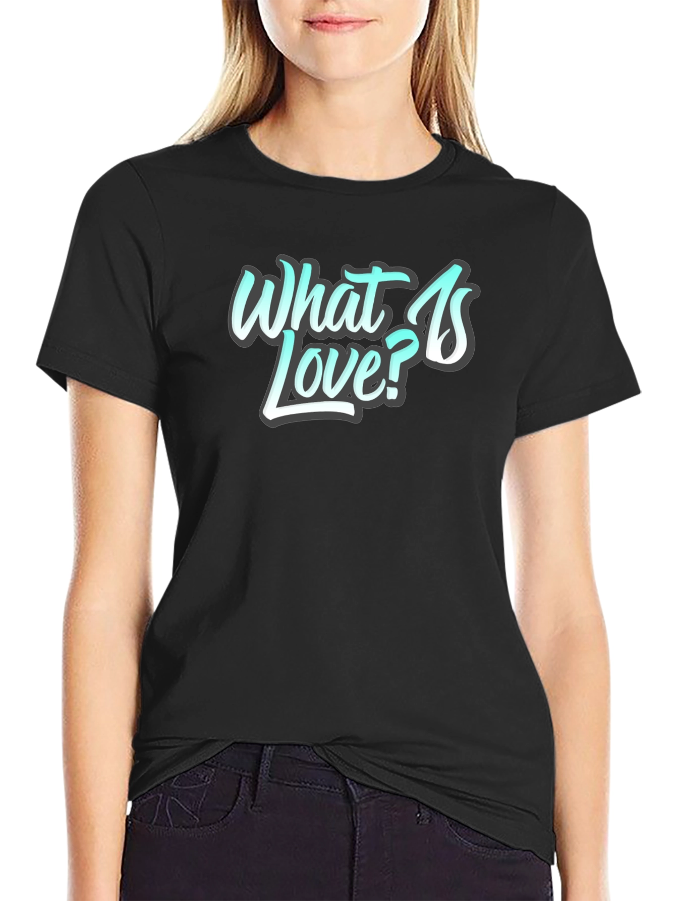 What is Love? Black Graphic Tee
