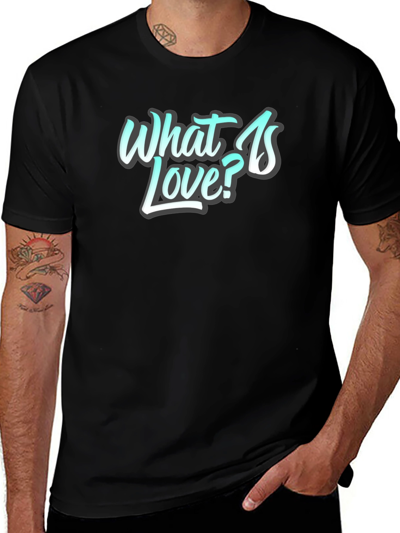 What is Love? Black Graphic Tee