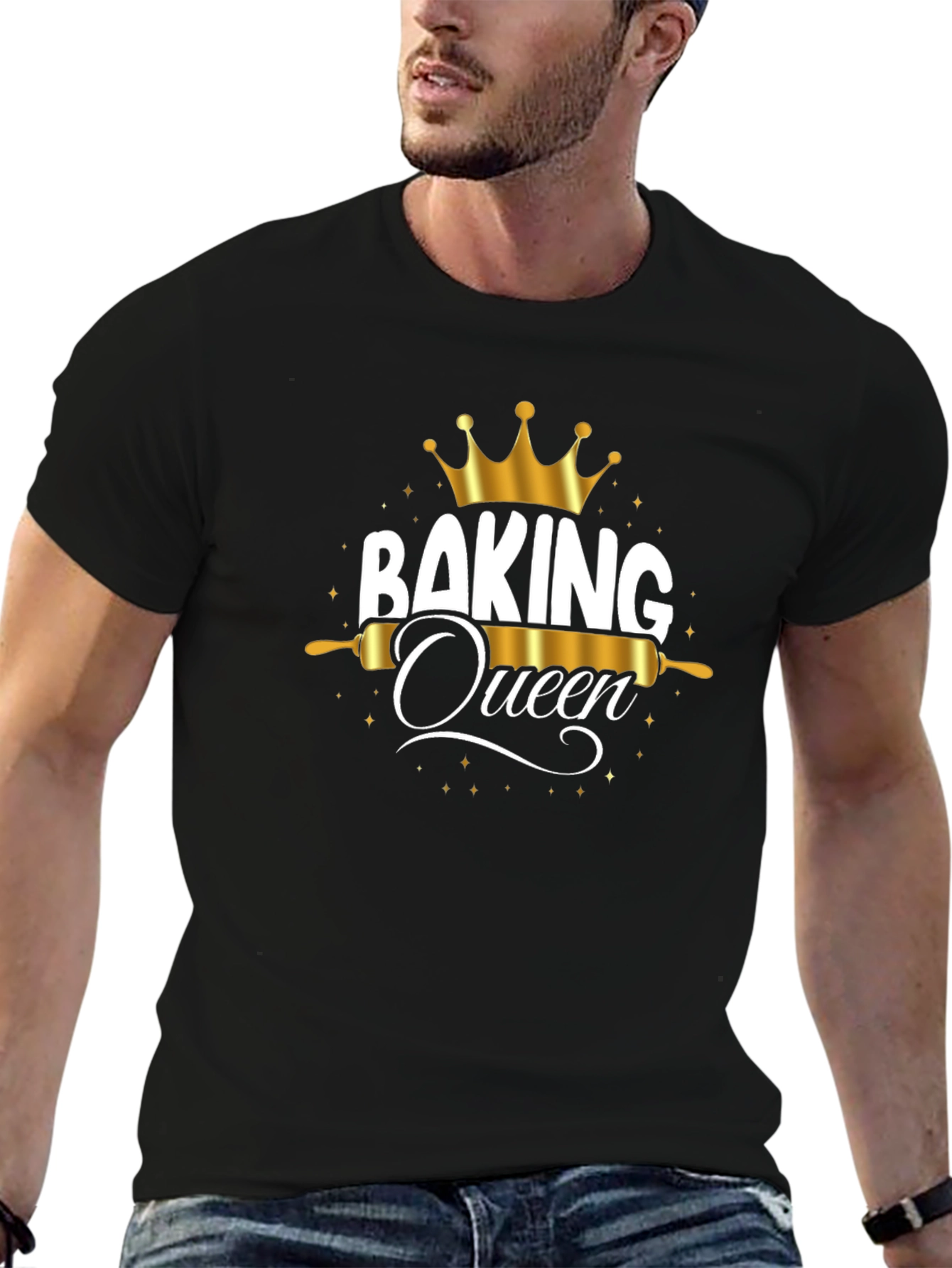 Baking Queen Graphic T-Shirt - Black