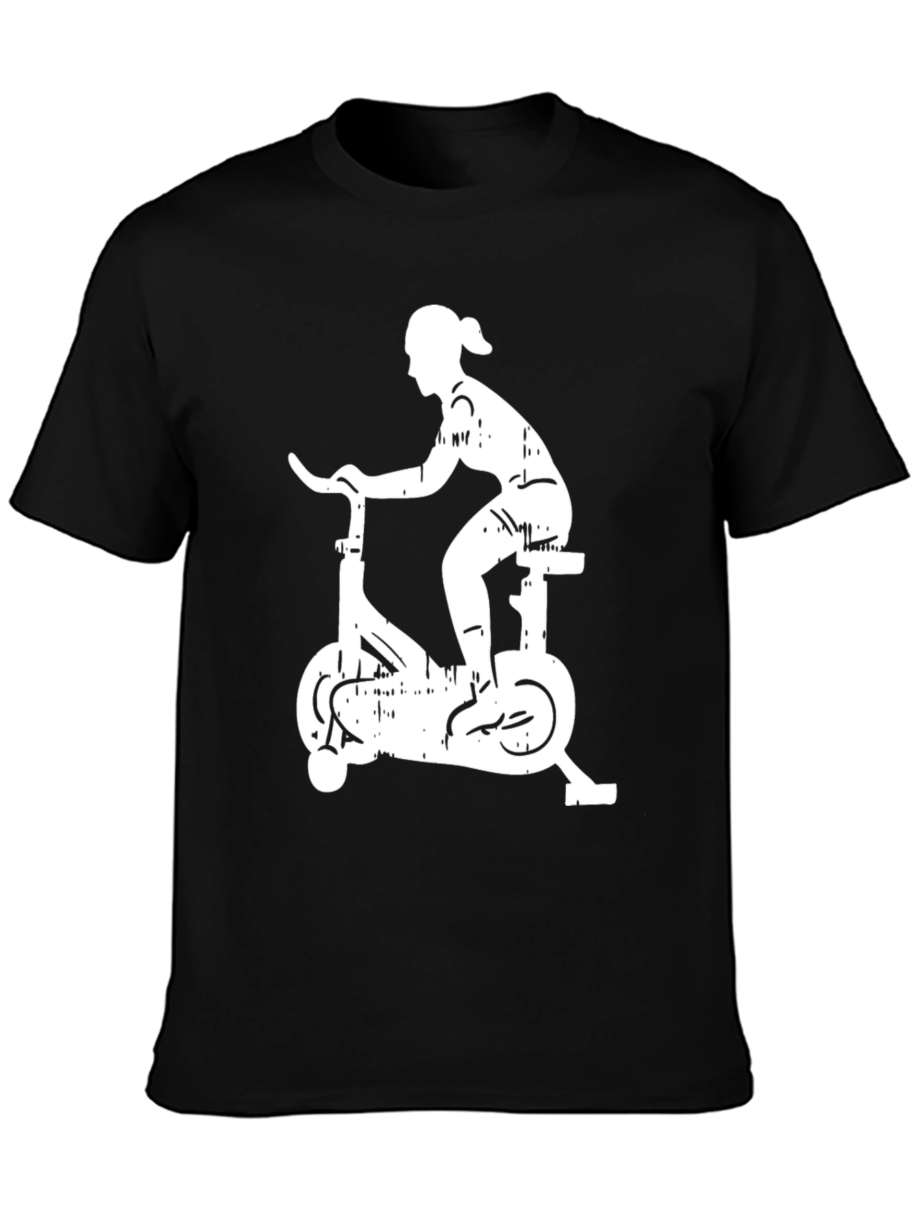 Cycling Silhouette Graphic Tee - Black