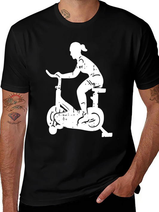 Cycling Silhouette Graphic Tee - Black